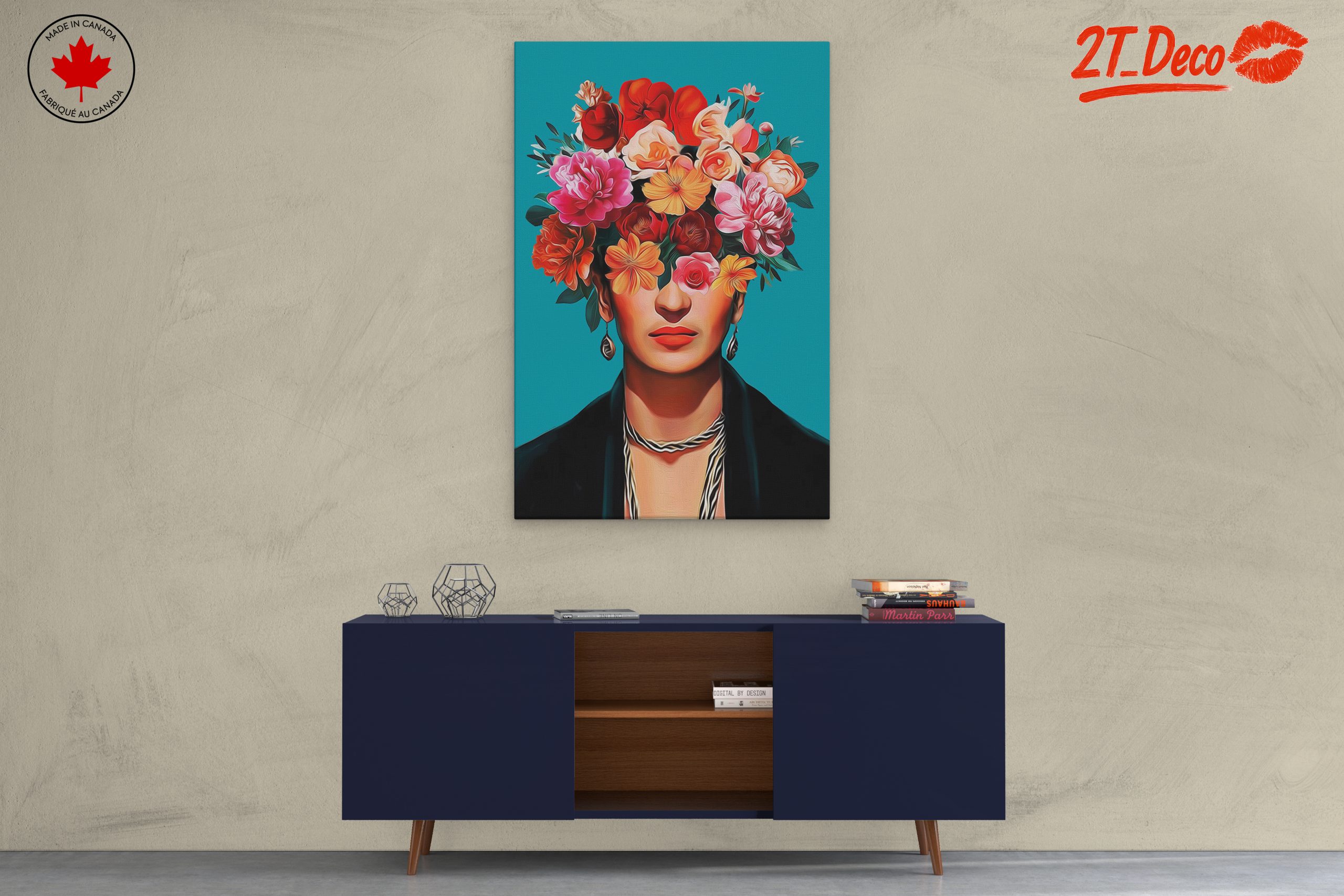 Floral Headpiece Modern Botanical Art - Image 3