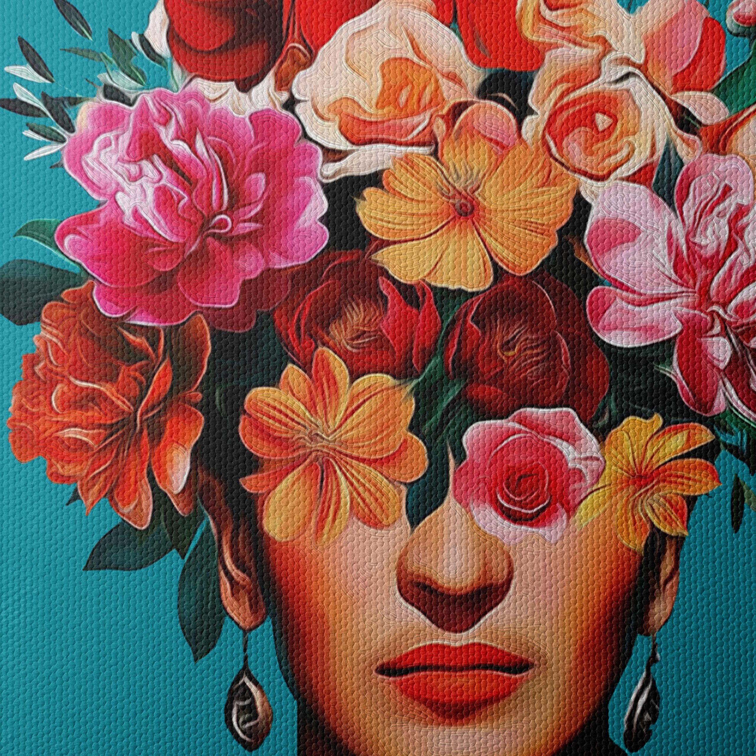 Floral Headpiece Modern Botanical Art - Image 4