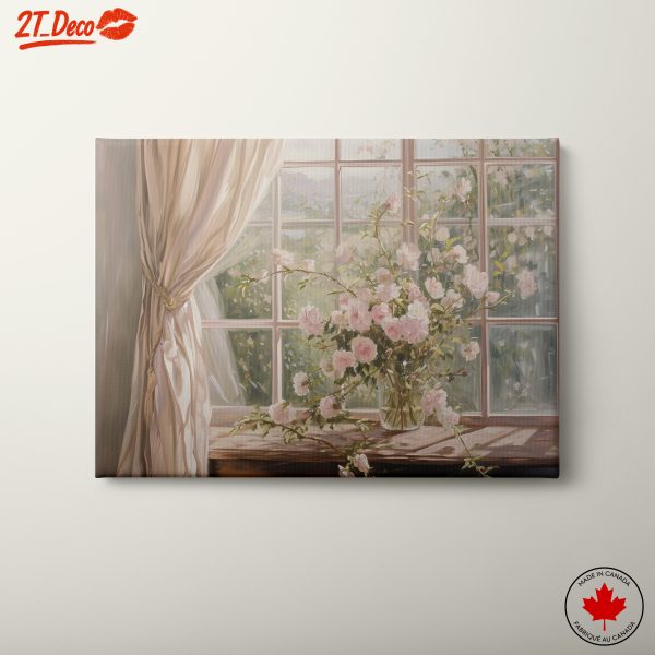 Pink Floral Arrangement by the Window