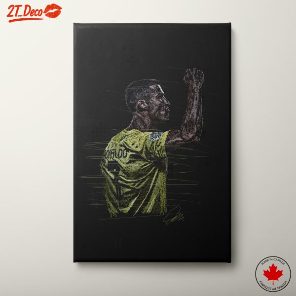 Dynamic Football Player Celebration Art