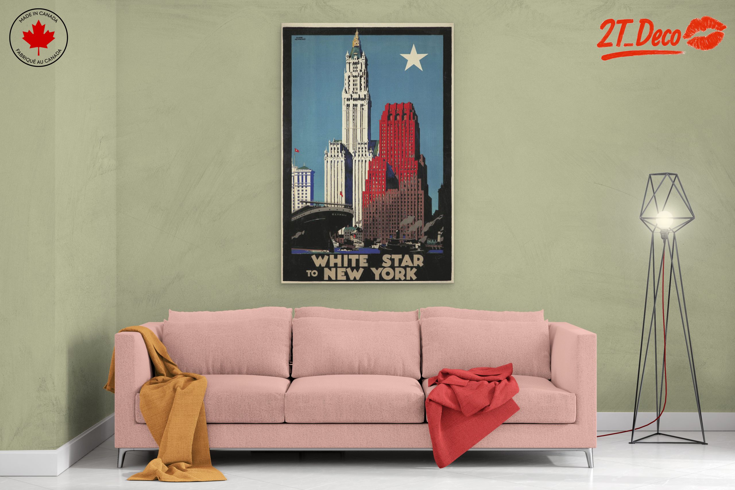 Vintage New York Cityscape Art - Image 2