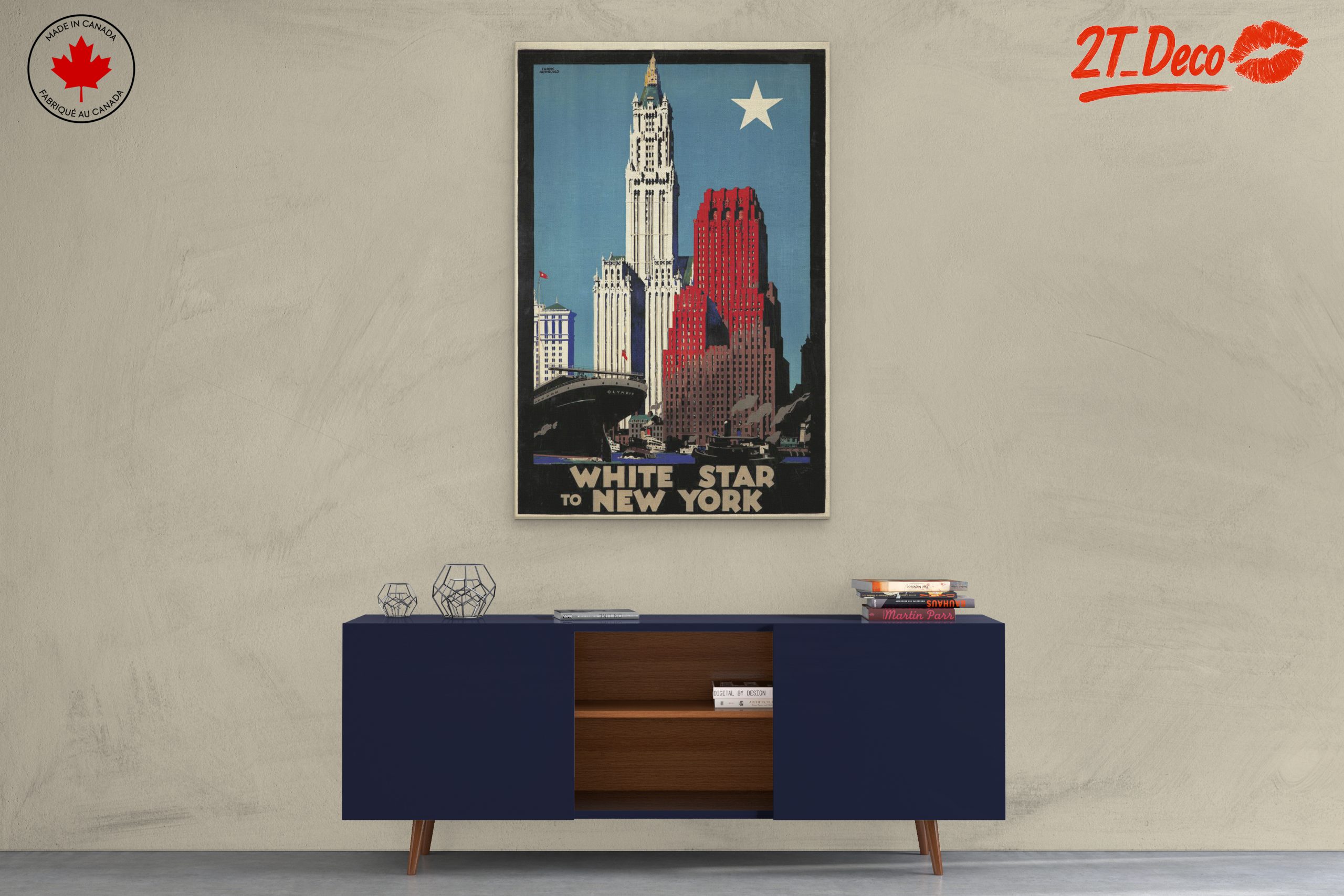 Vintage New York Cityscape Art - Image 3
