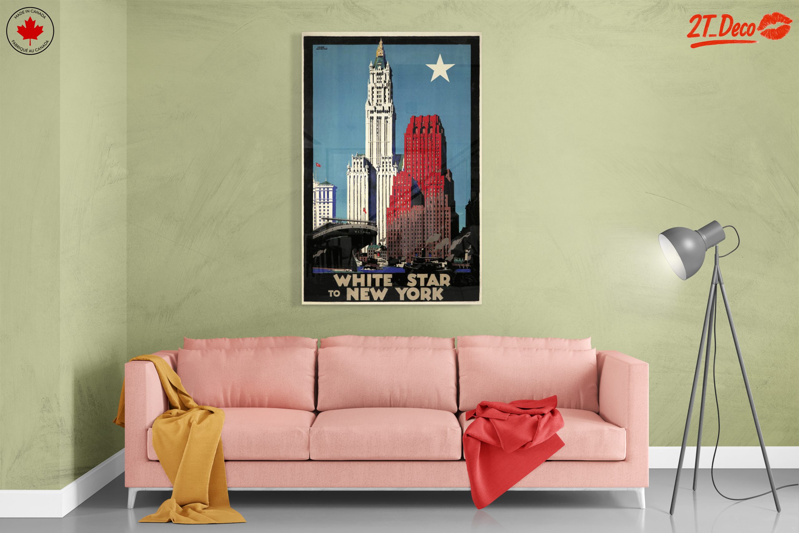 Vintage New York Cityscape Art - Image 7