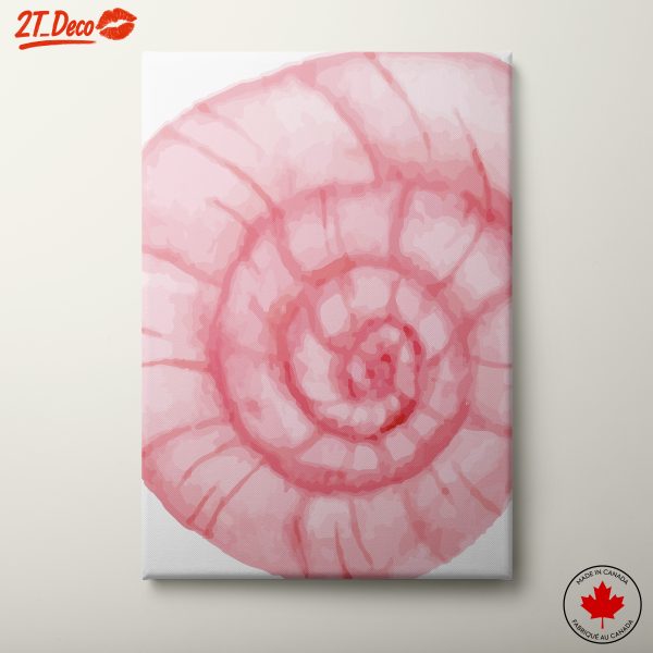 Pink Floral Shell Art