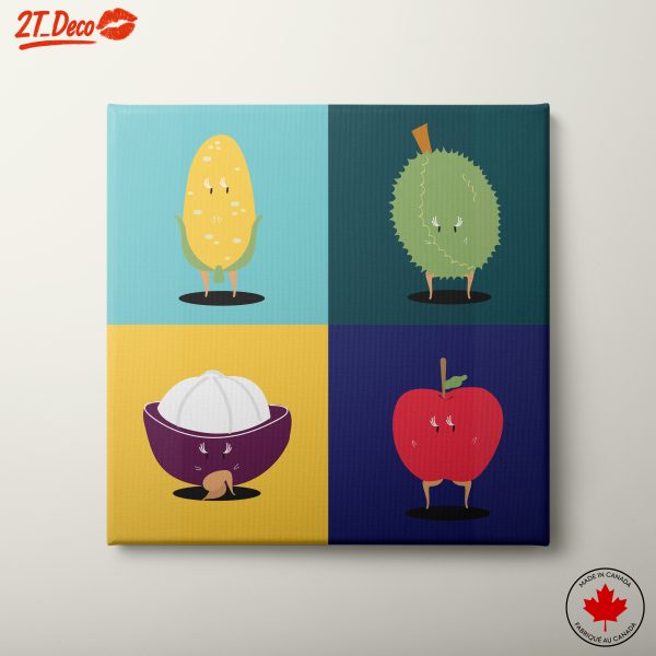 Whimsical Abstract Food Characters