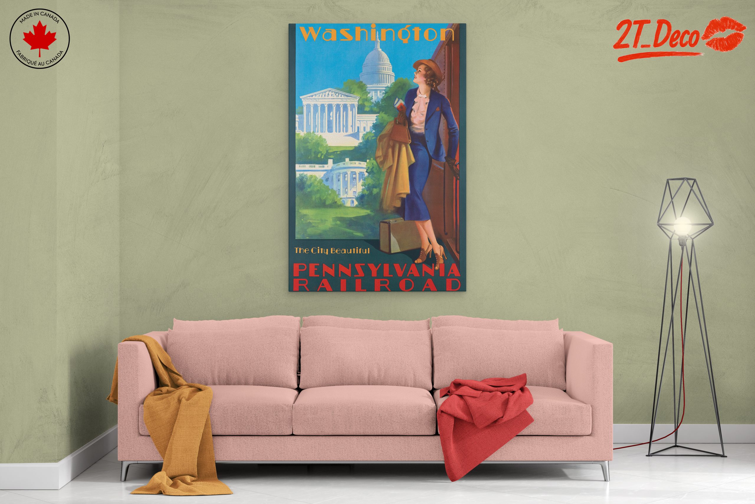 Washington D.C. Vintage Travel Art - Image 2