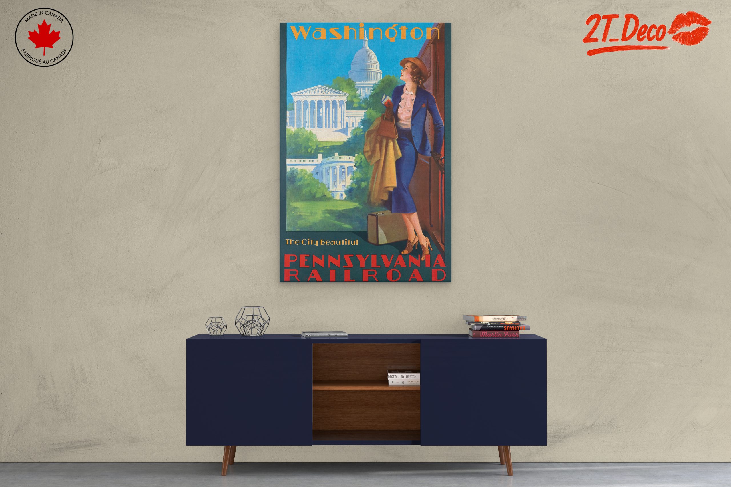 Washington D.C. Vintage Travel Art - Image 3