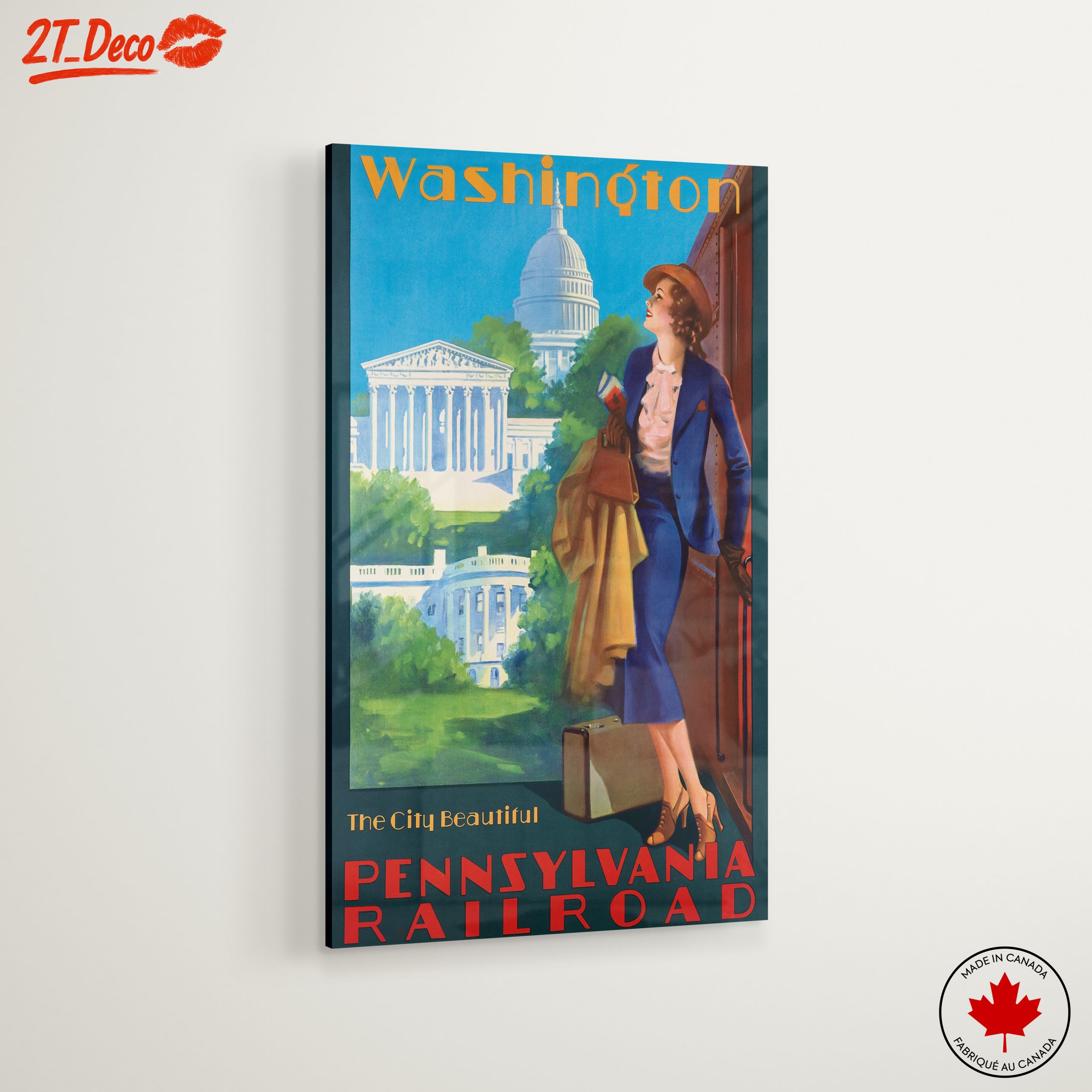 Washington D.C. Vintage Travel Art - Image 6