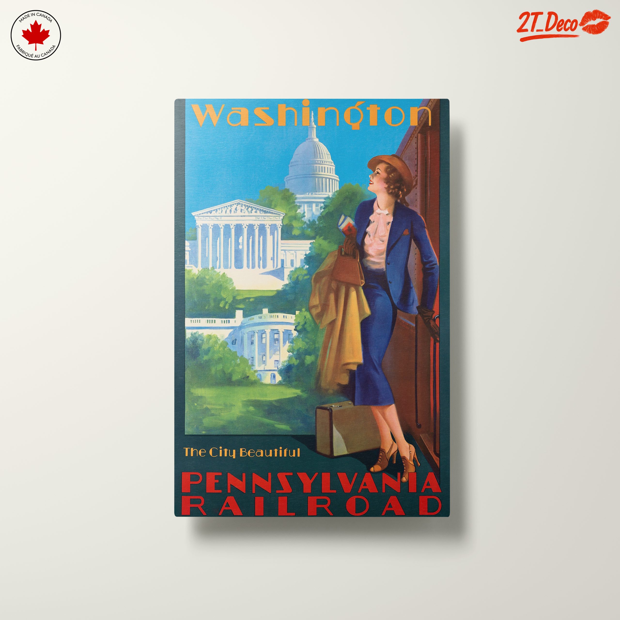 Washington D.C. Vintage Travel Art - Image 10