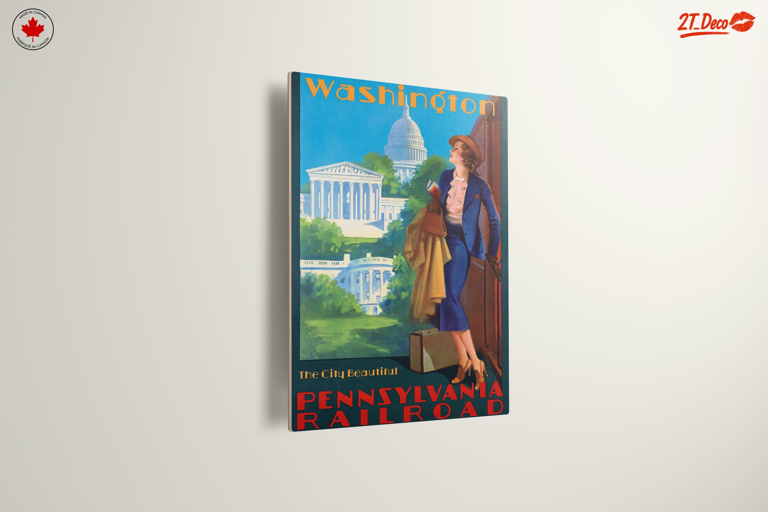 Washington D.C. Vintage Travel Art - Image 13