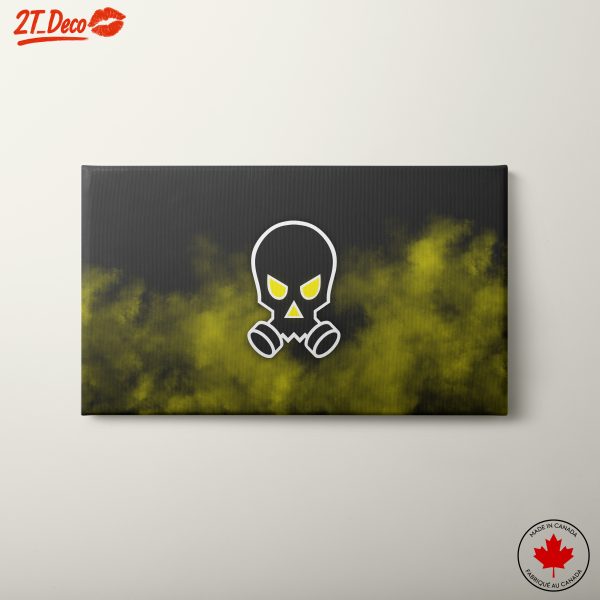 Graphic Skull Wall Art with Gas Mask