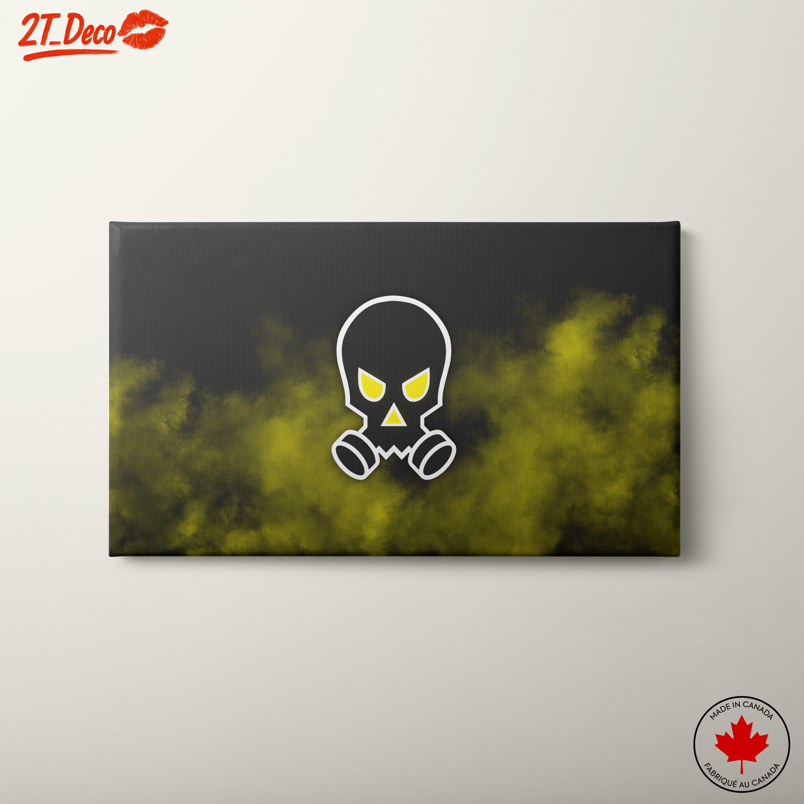 Graphic Skull Wall Art with Gas Mask