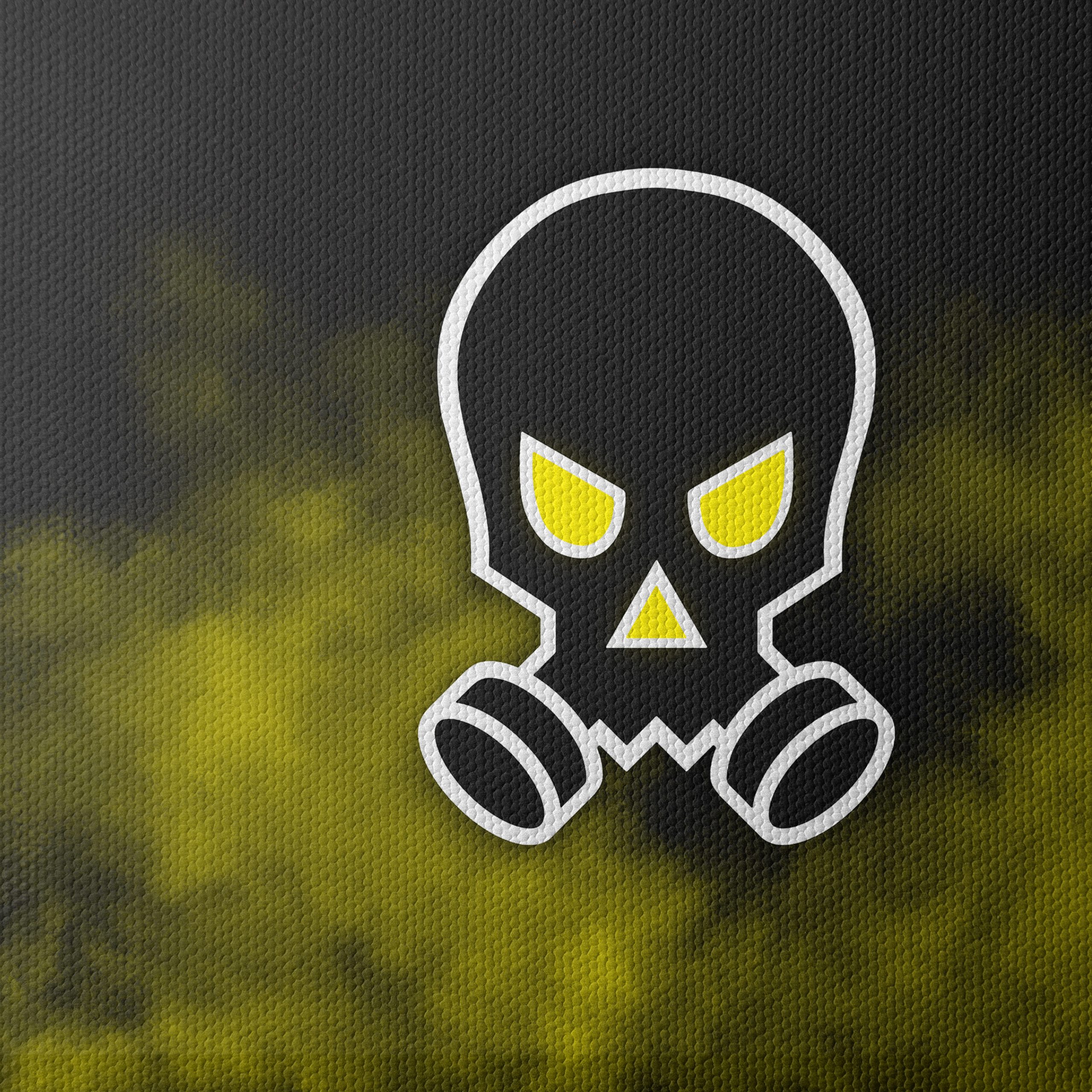Graphic Skull Wall Art with Gas Mask - Image 4