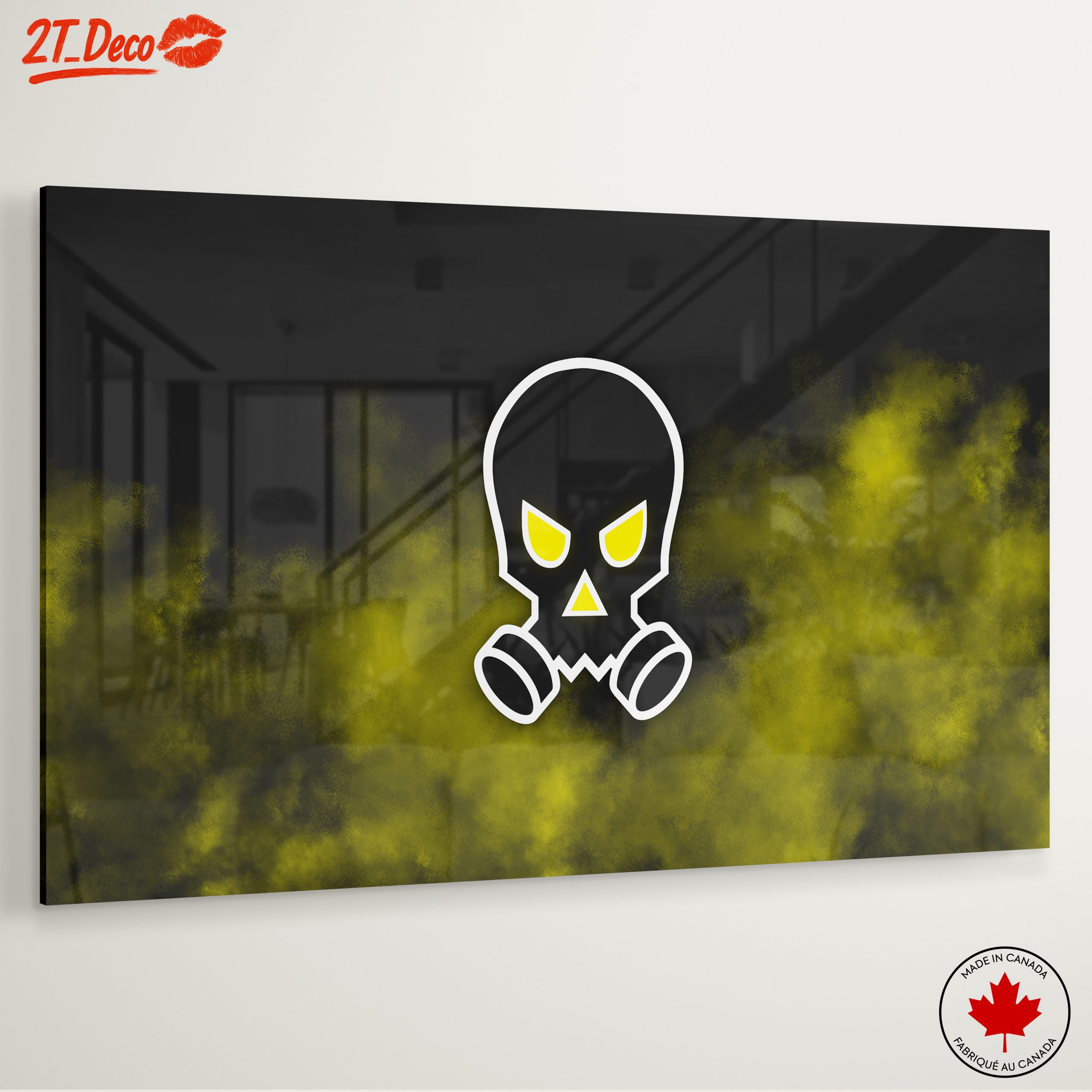 Graphic Skull Wall Art with Gas Mask - Image 6