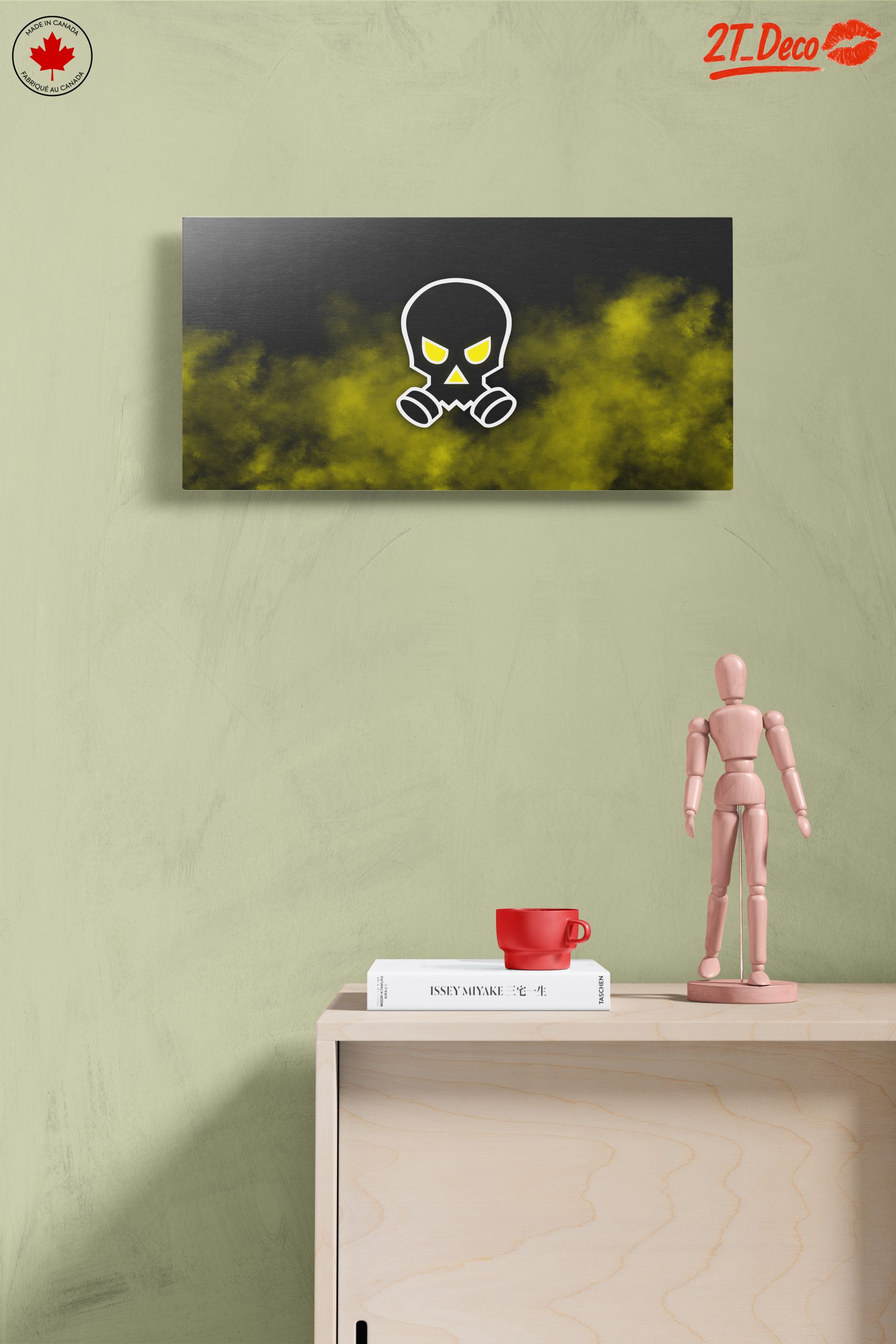 Graphic Skull Wall Art with Gas Mask - Image 14