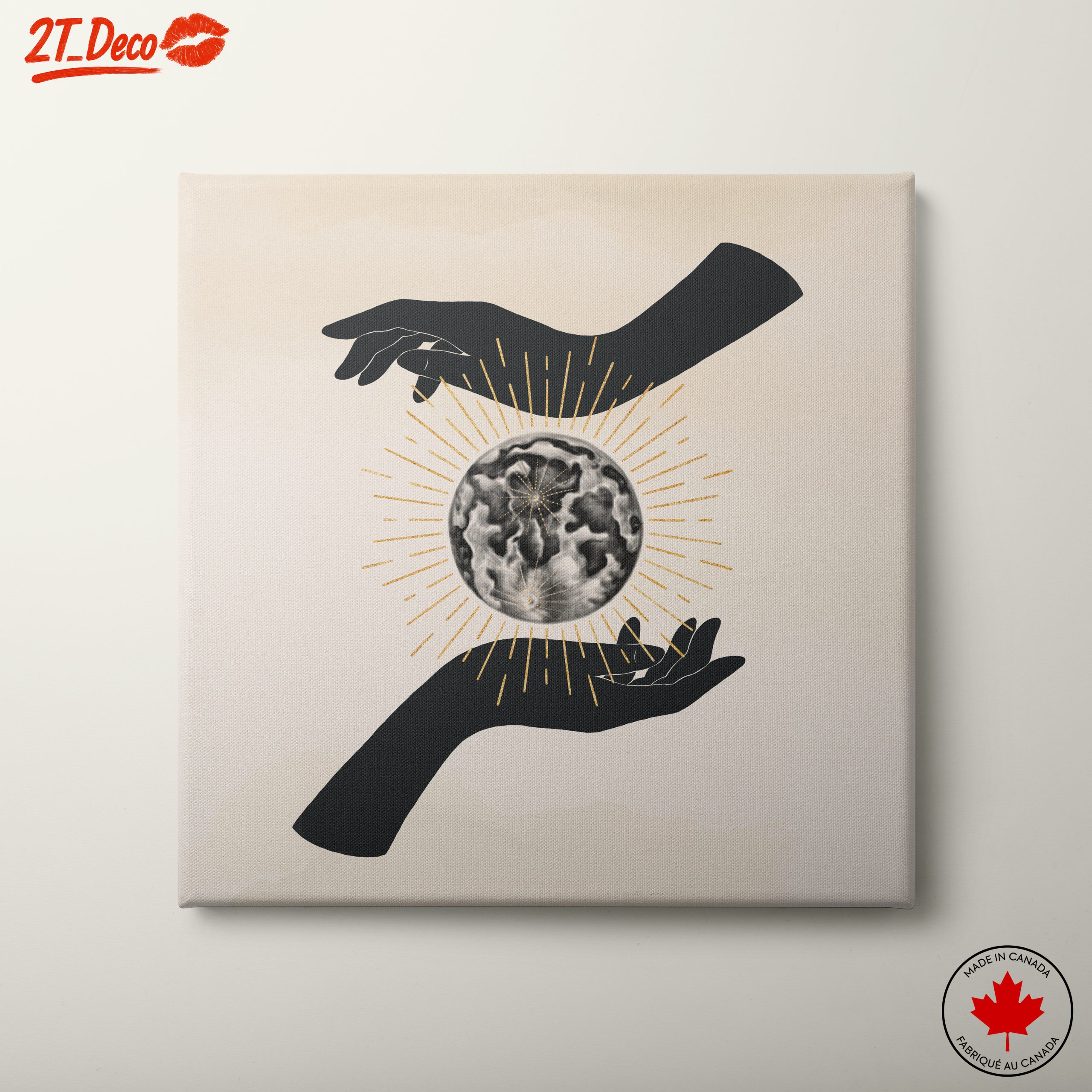 Celestial Hands Holding the Earth Art