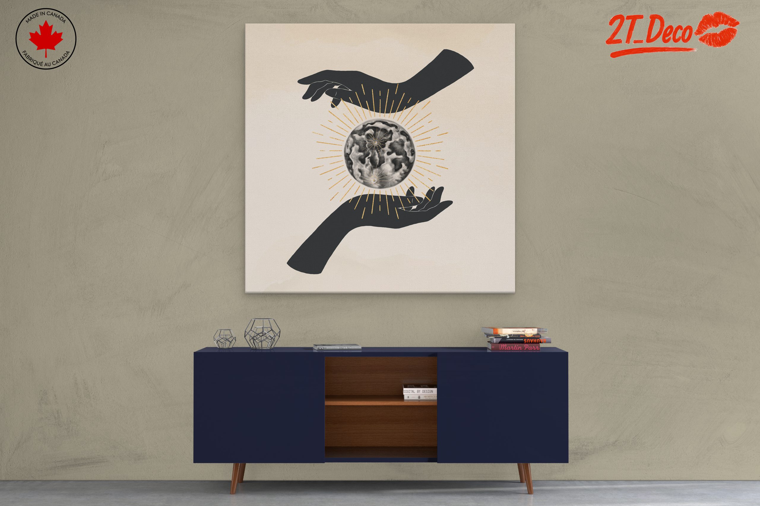 Celestial Hands Holding the Earth Art - Image 3