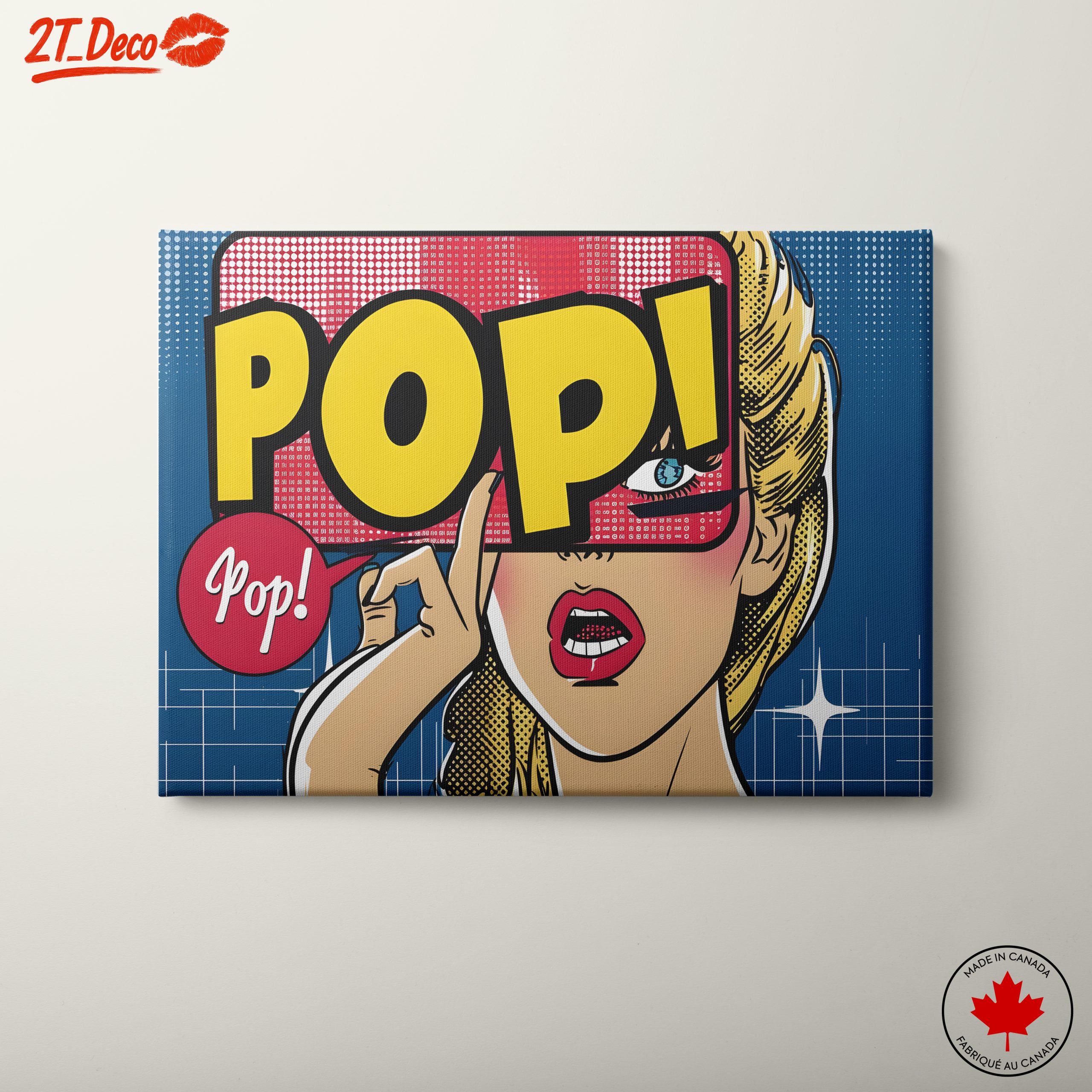 Bold Pop Art Illustration of a Woman