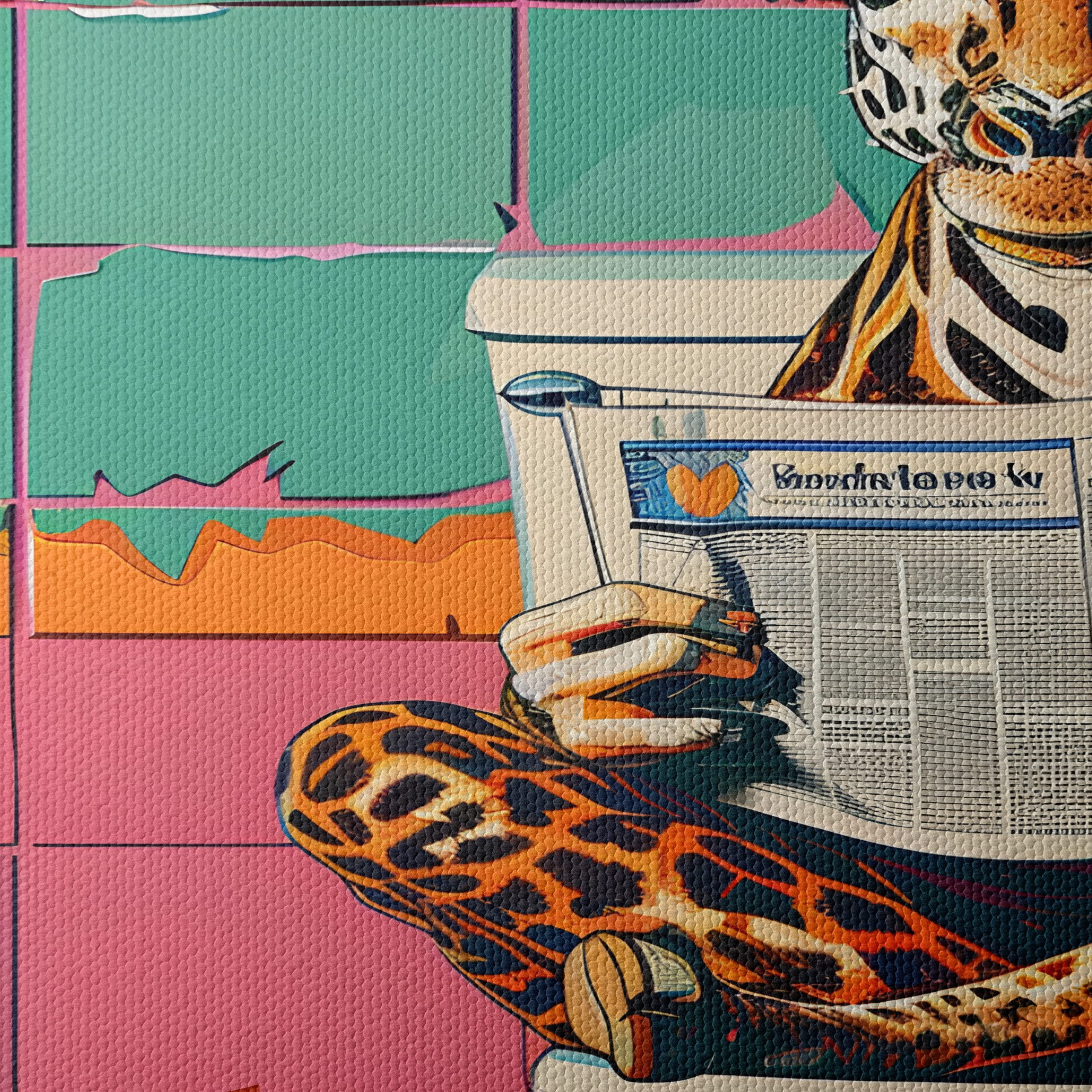 Humorous Giraffe in a Bathroom Setting - Image 4