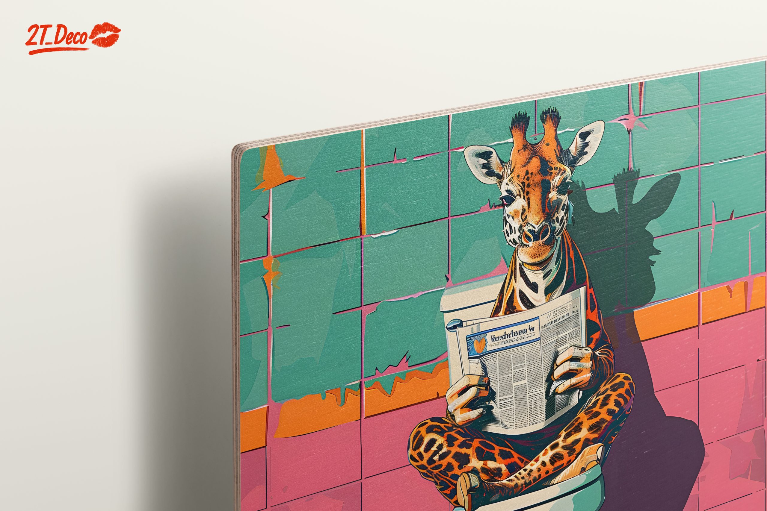 Humorous Giraffe in a Bathroom Setting - Image 15