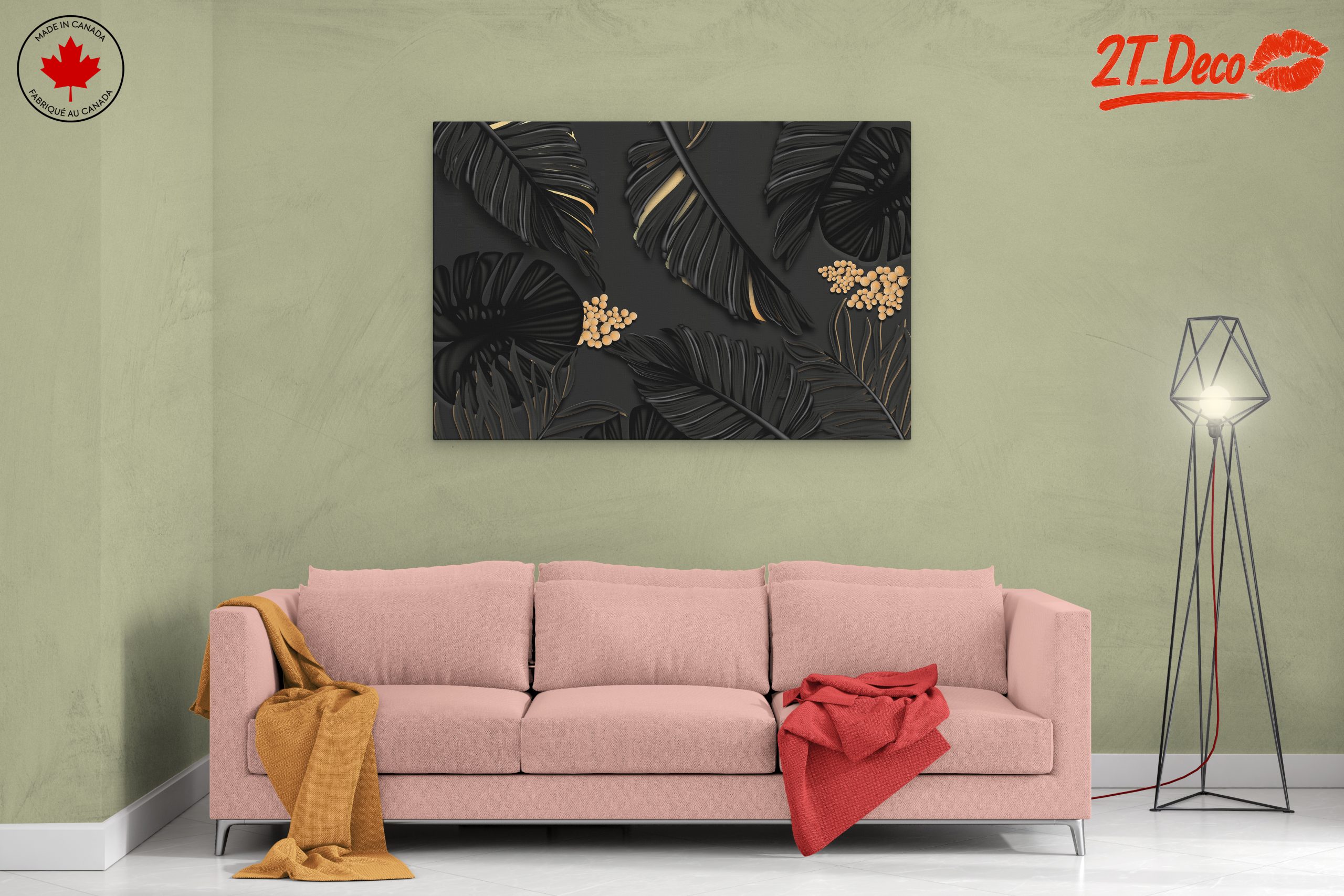 Elegant Floral Design on Dark Background - Image 2