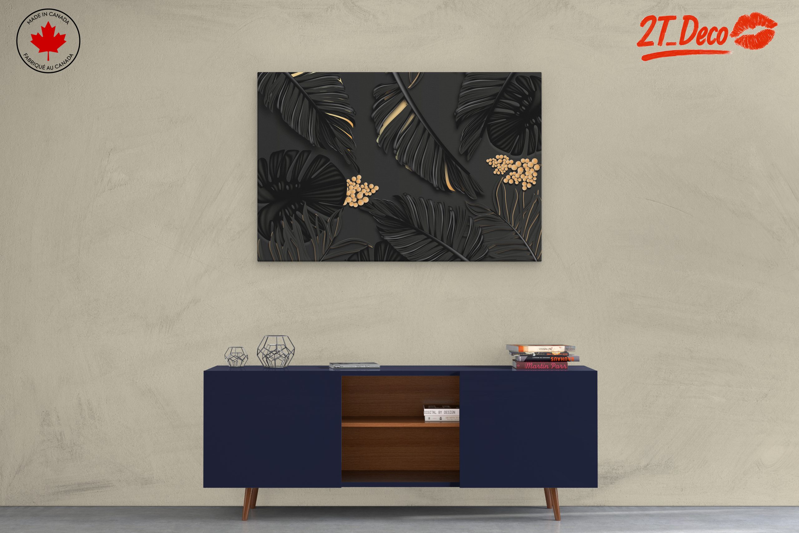 Elegant Floral Design on Dark Background - Image 3
