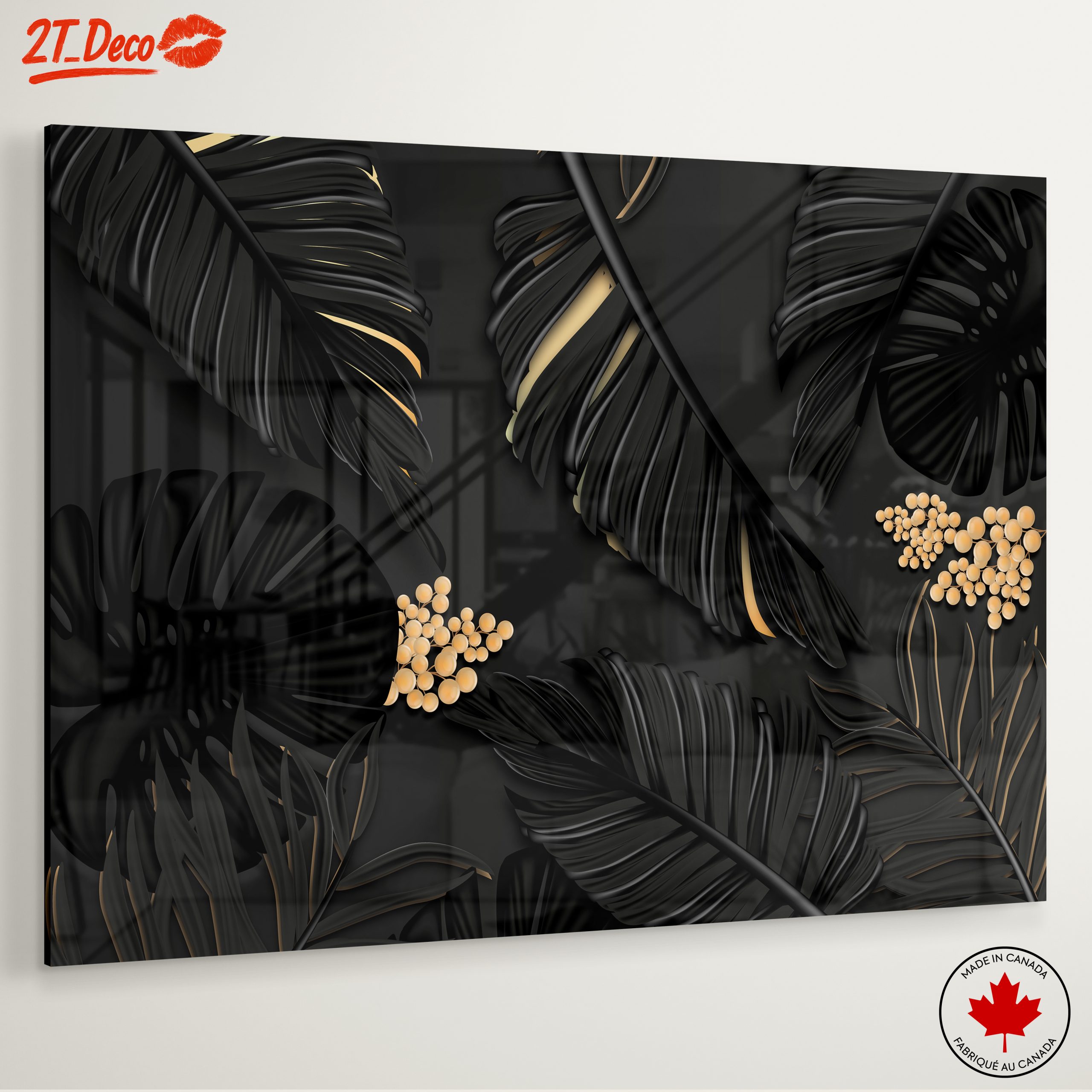 Elegant Floral Design on Dark Background - Image 6