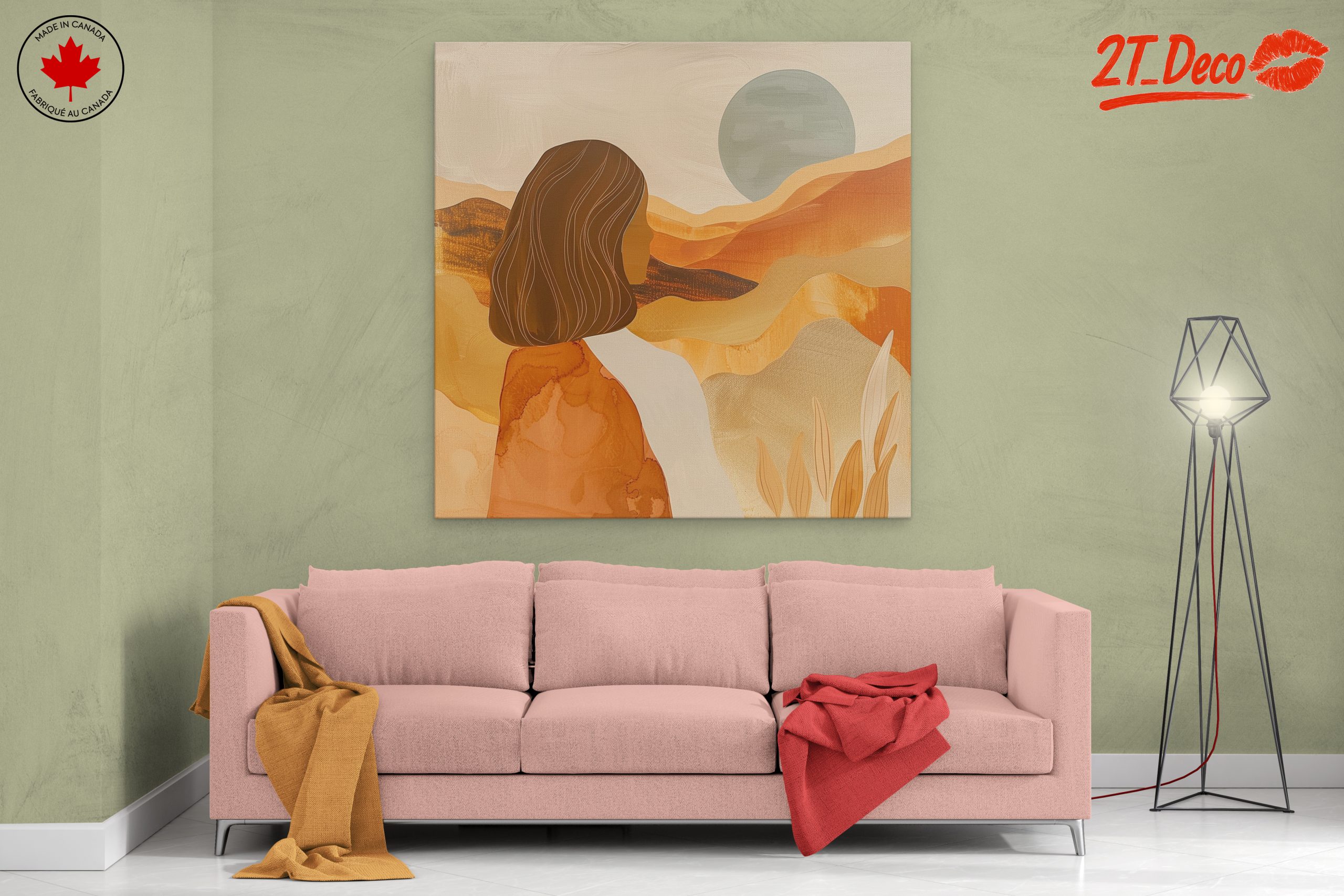 Abstract Woman in Desert Landscape Art - Image 2