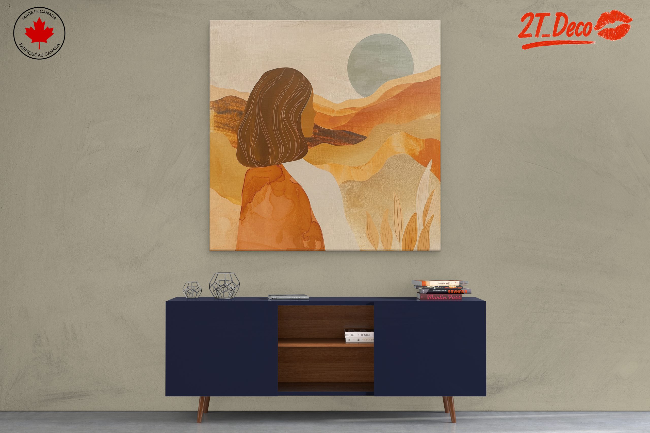 Abstract Woman in Desert Landscape Art - Image 3