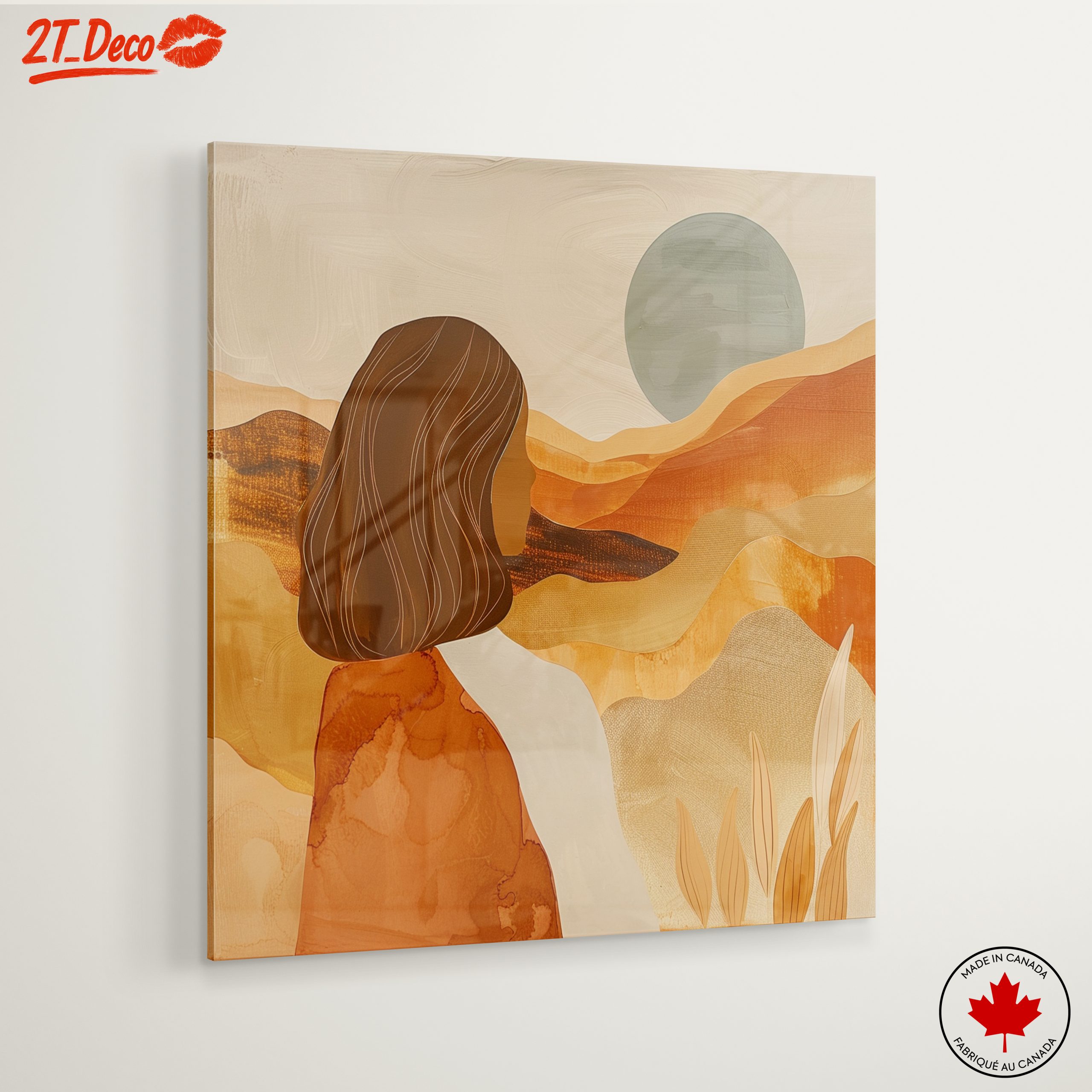 Abstract Woman in Desert Landscape Art - Image 6