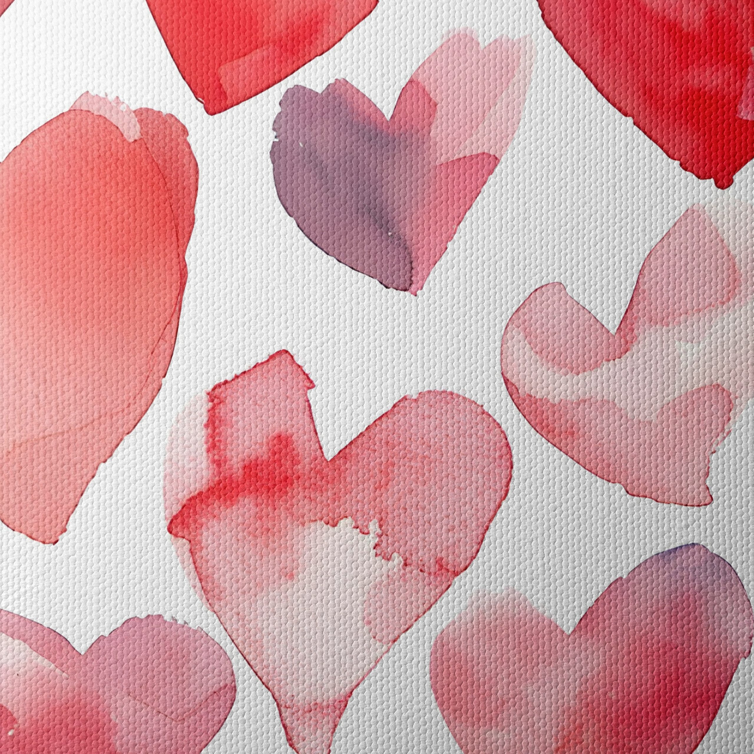 Playful Hearts Watercolor Art for Home Decor - Image 4