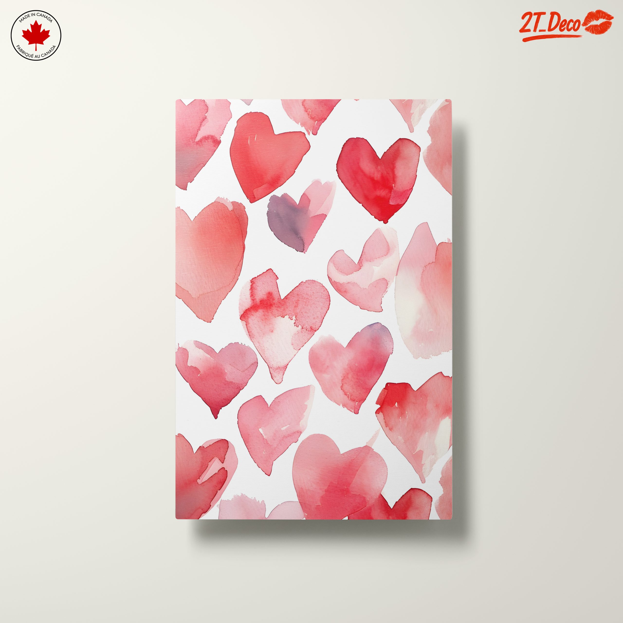 Playful Hearts Watercolor Art for Home Decor - Image 10