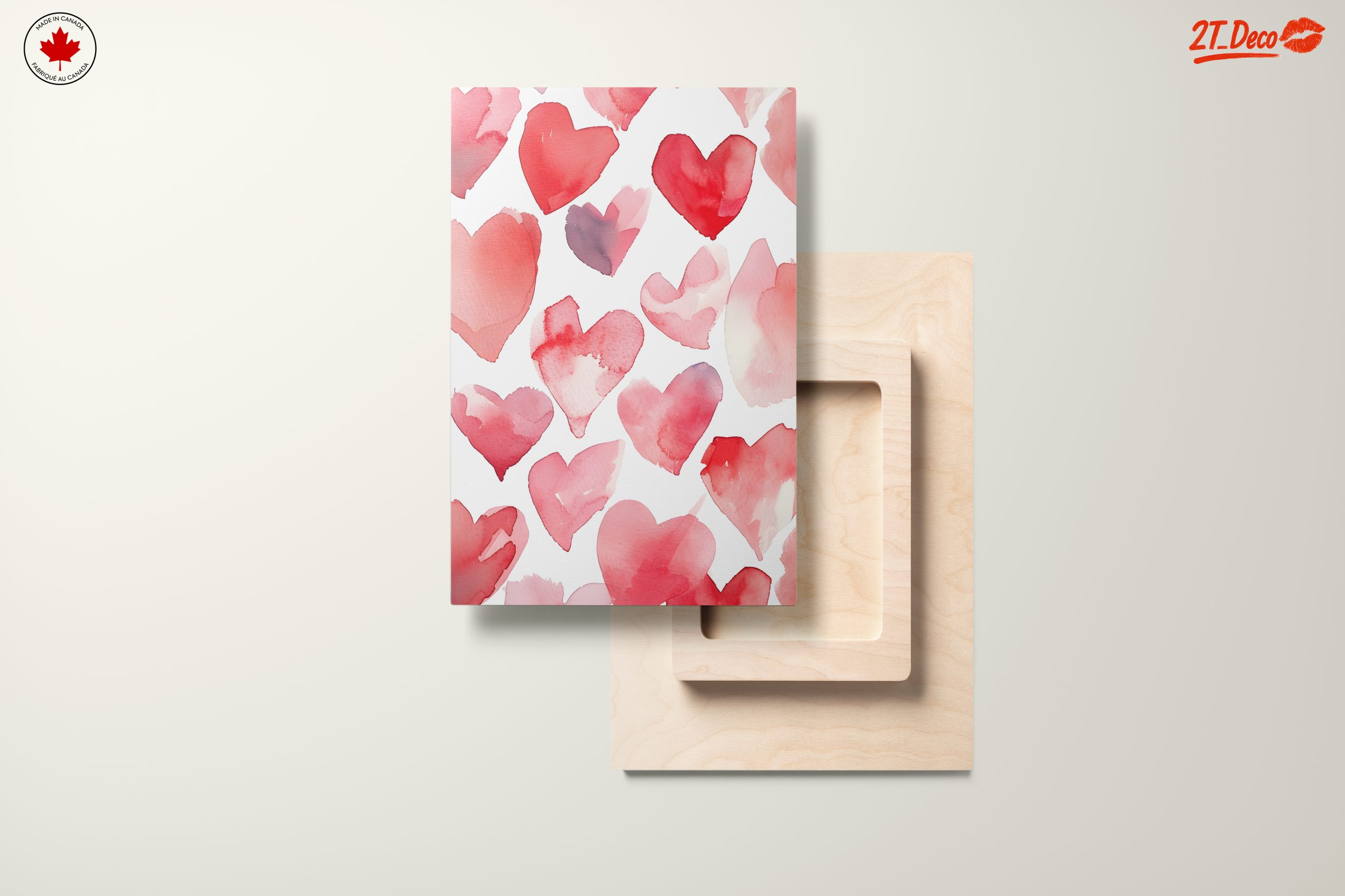 Playful Hearts Watercolor Art for Home Decor - Image 11
