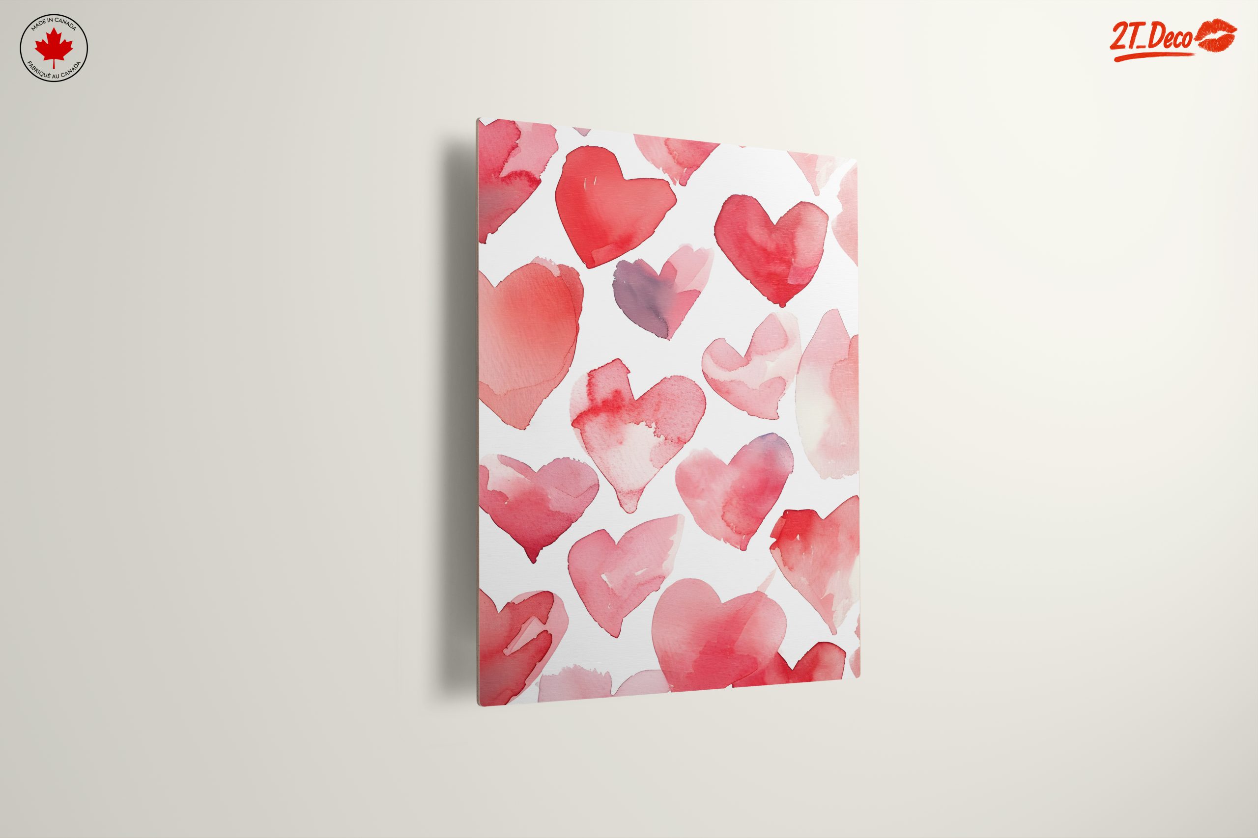 Playful Hearts Watercolor Art for Home Decor - Image 13