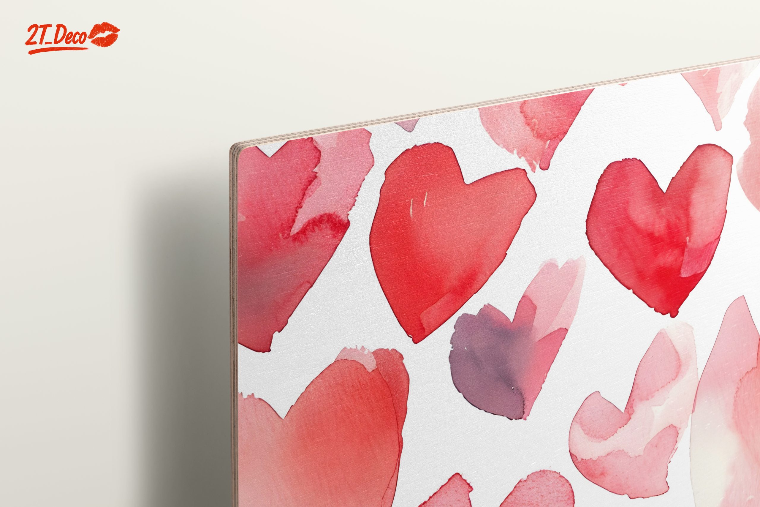 Playful Hearts Watercolor Art for Home Decor - Image 15