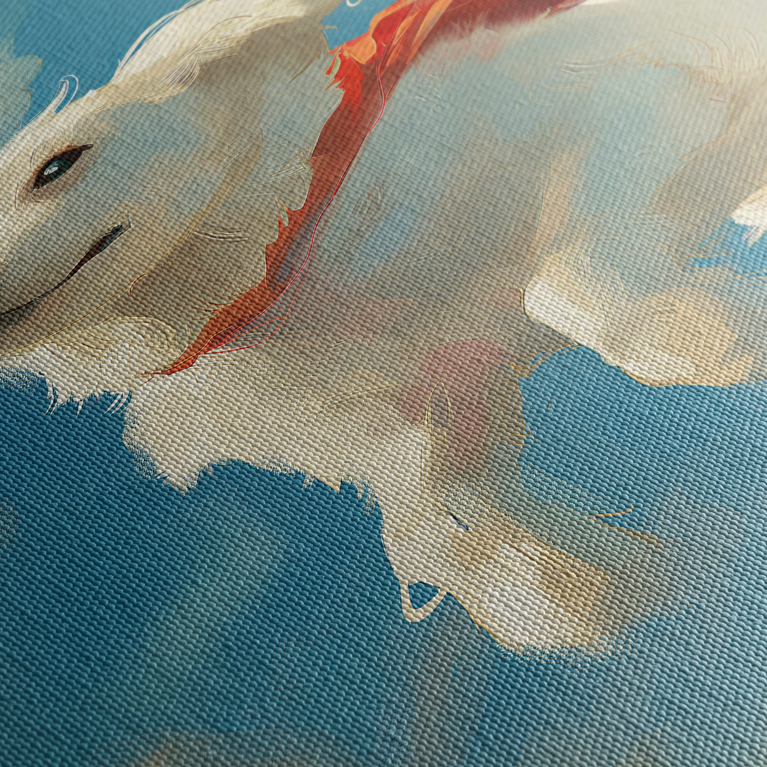 Dynamic Dog Artwork Soaring Through the Sky - Image 5