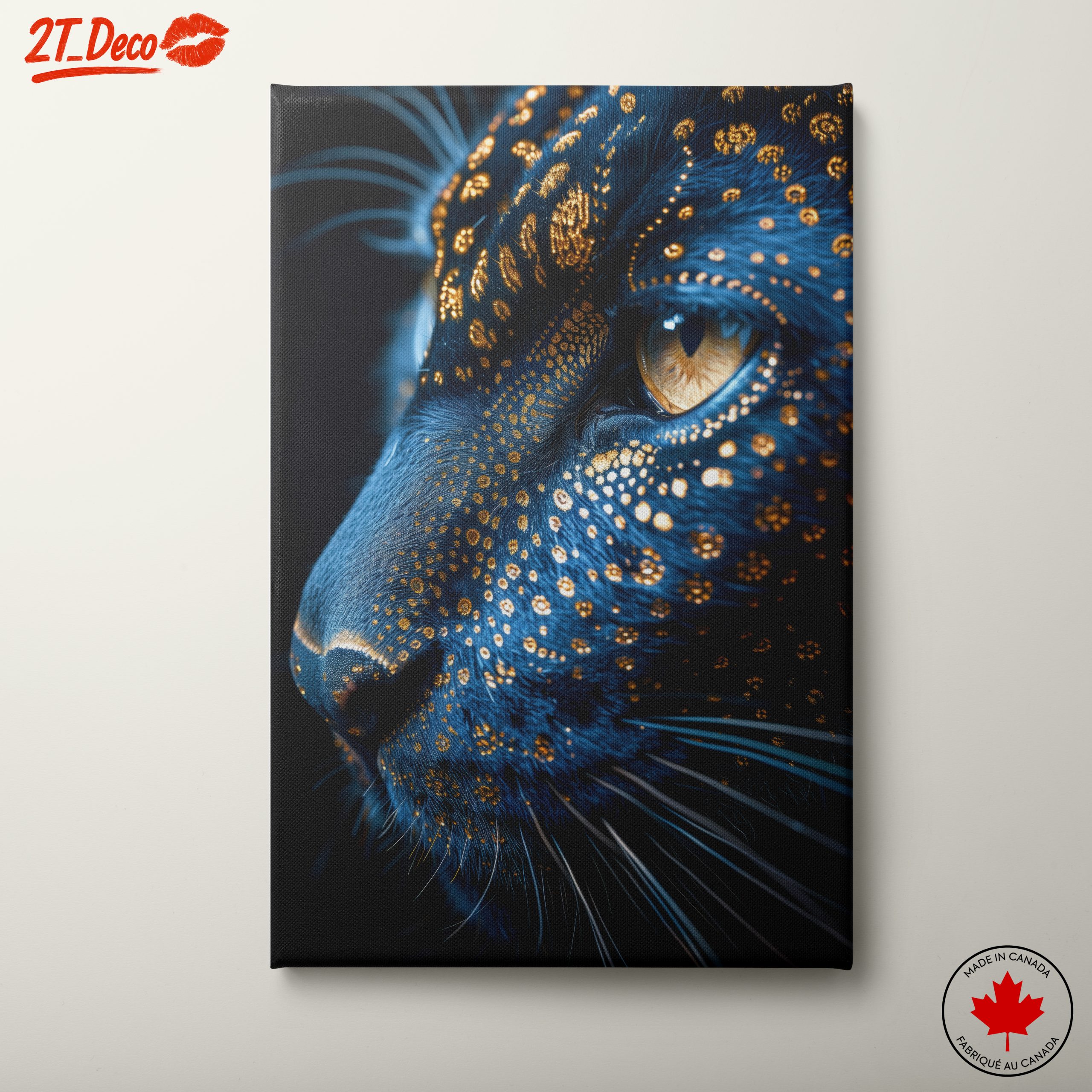 Stylized Animal Portrait of a Jaguar