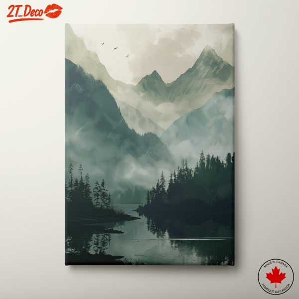 Serene Mountain Landscape Art