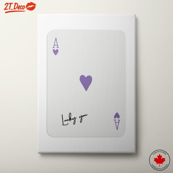 Playing Card Design with Lucky You Message