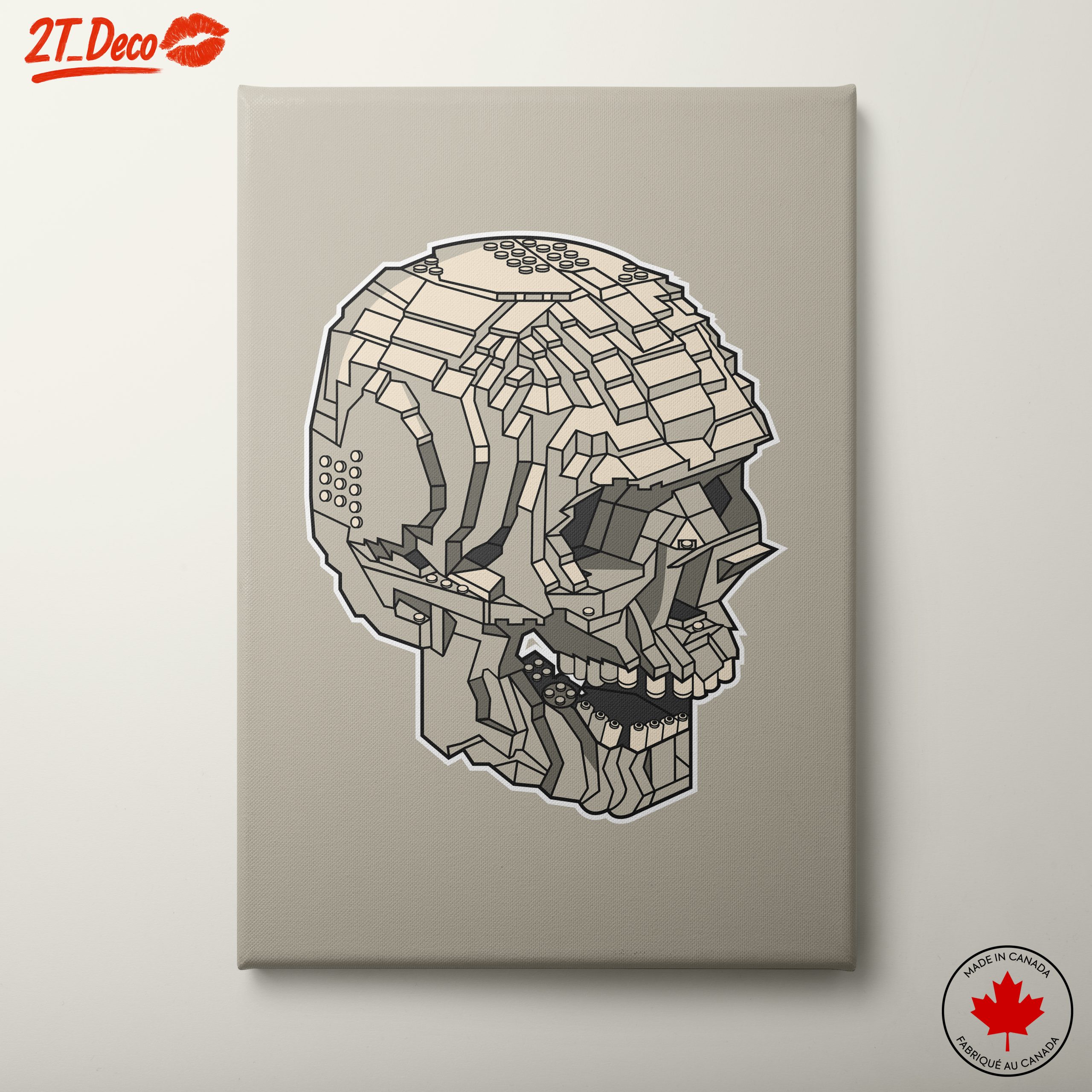Geometric Skull Artwork in Abstract Style