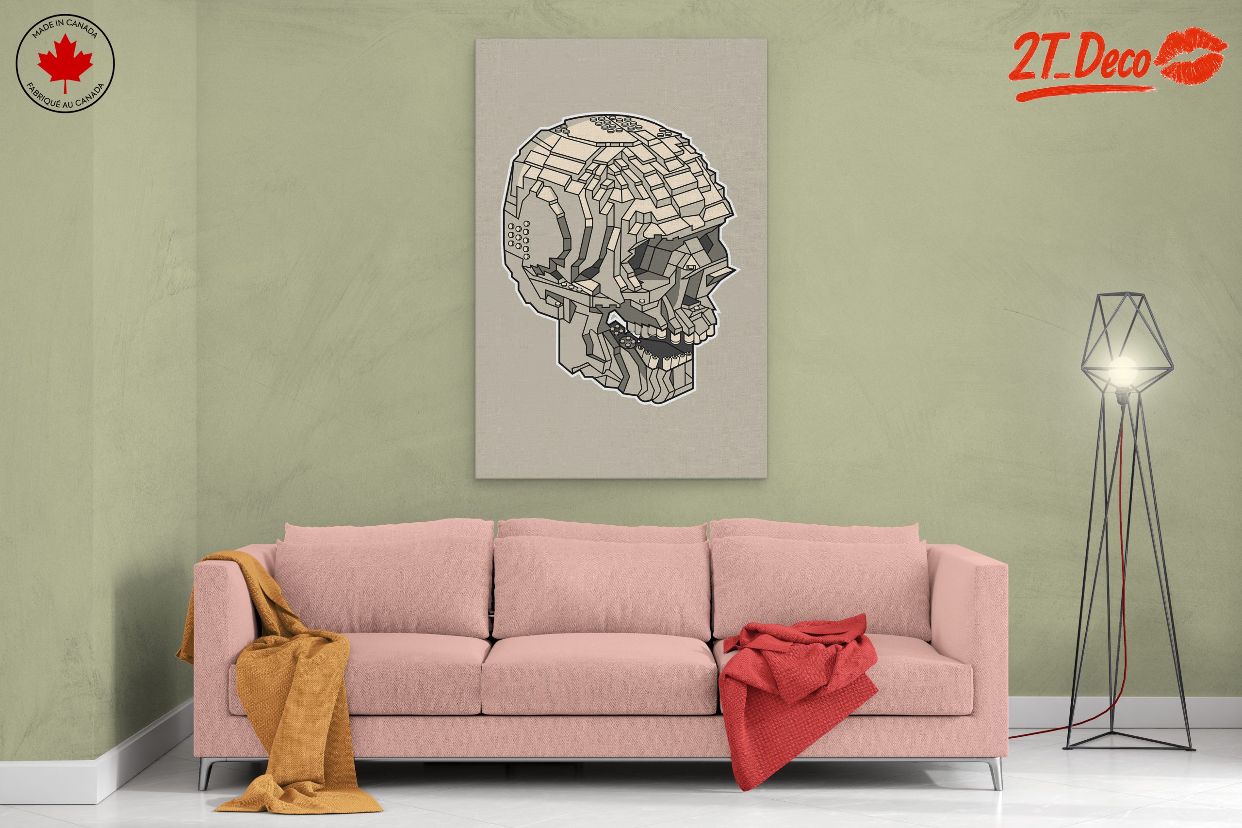 Geometric Skull Artwork in Abstract Style - Image 2