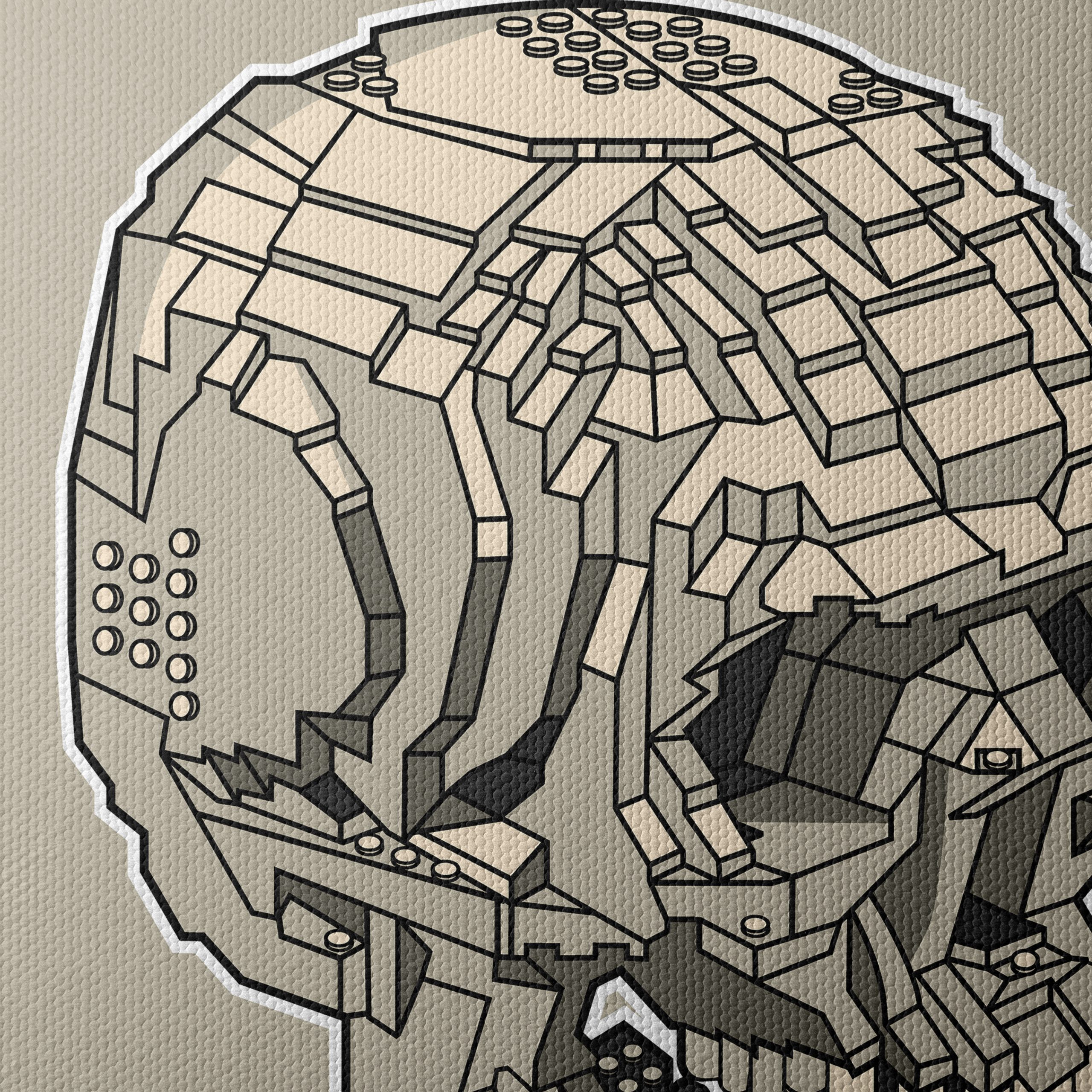 Geometric Skull Artwork in Abstract Style - Image 4