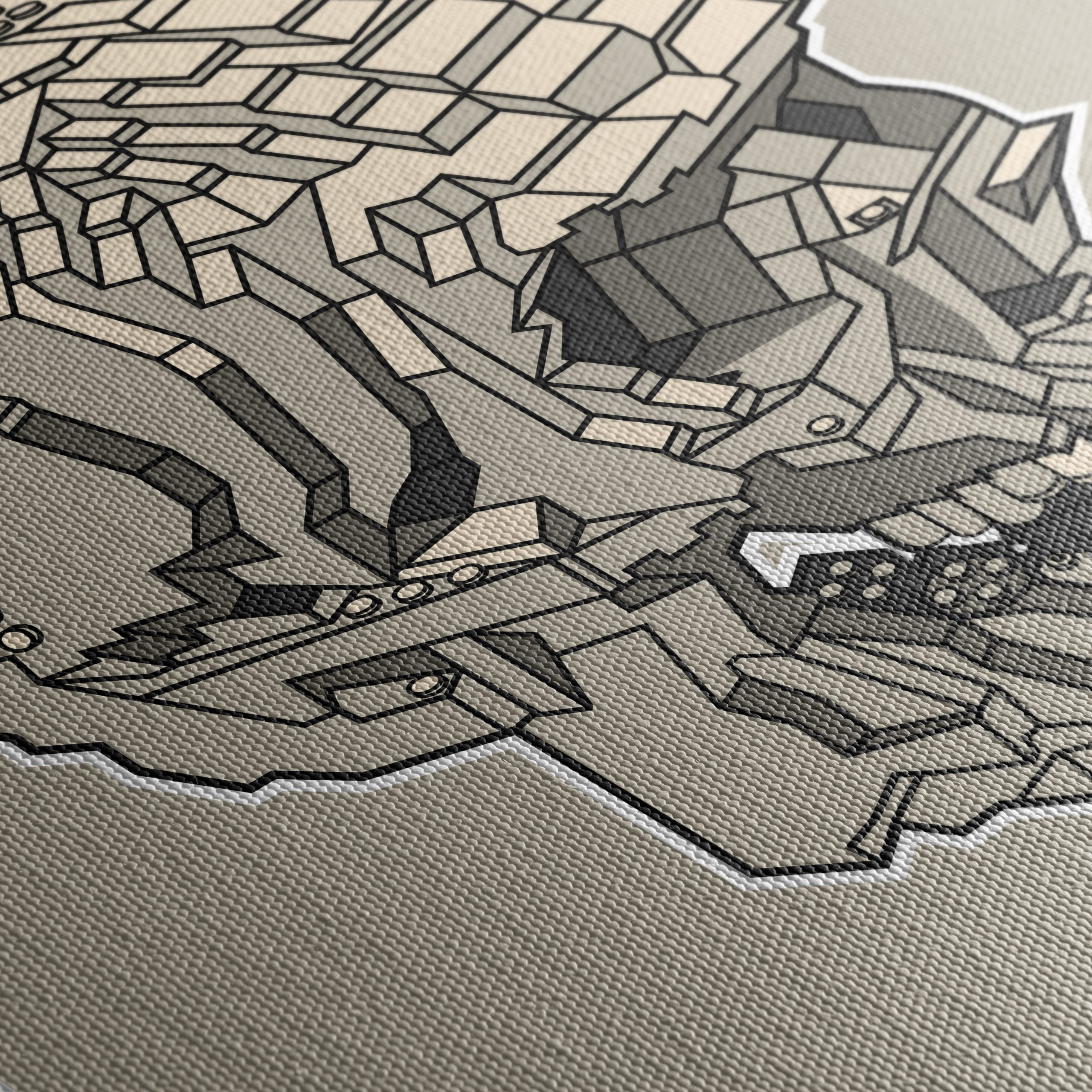 Geometric Skull Artwork in Abstract Style - Image 5