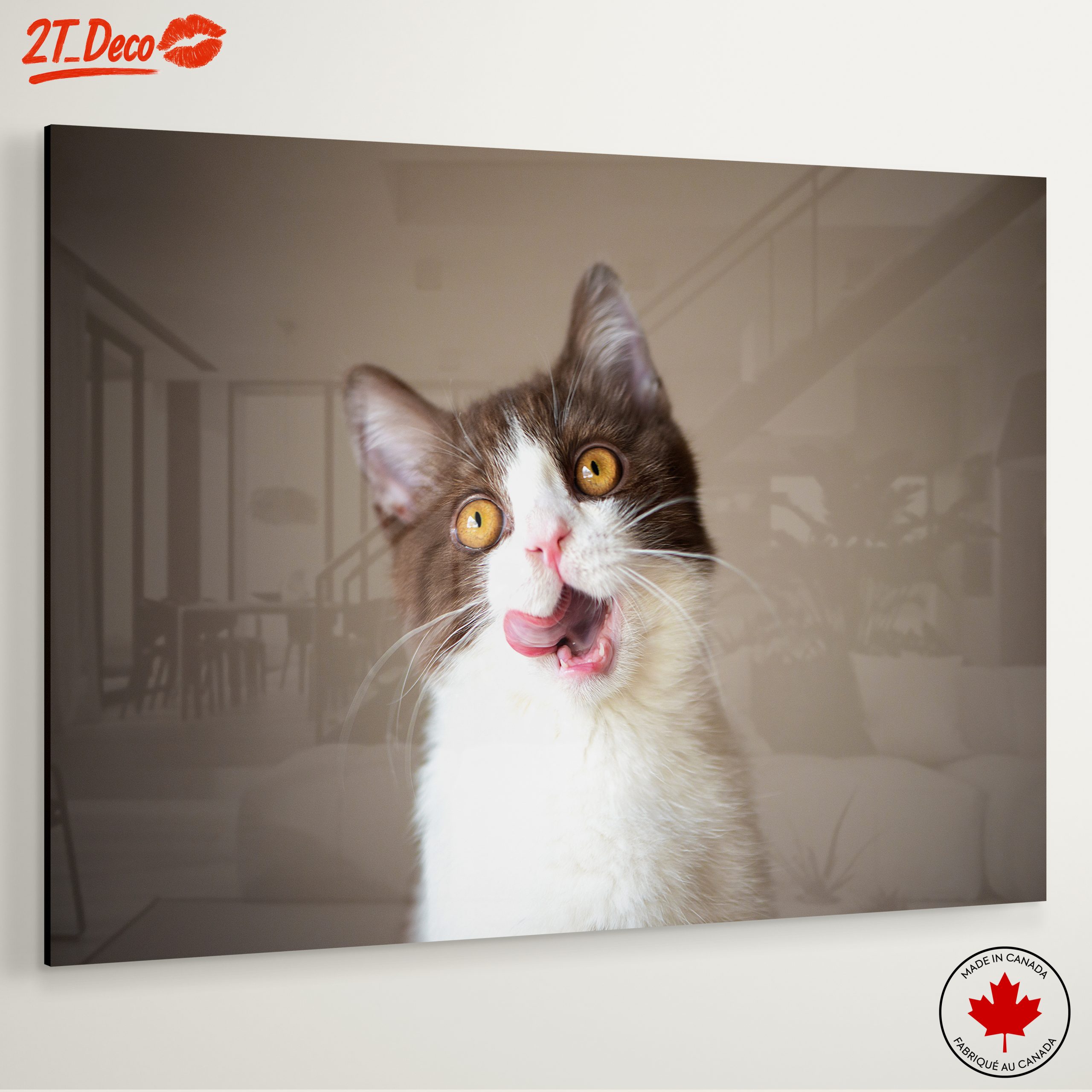 Playful Cat Portrait on Neutral Background - Image 6