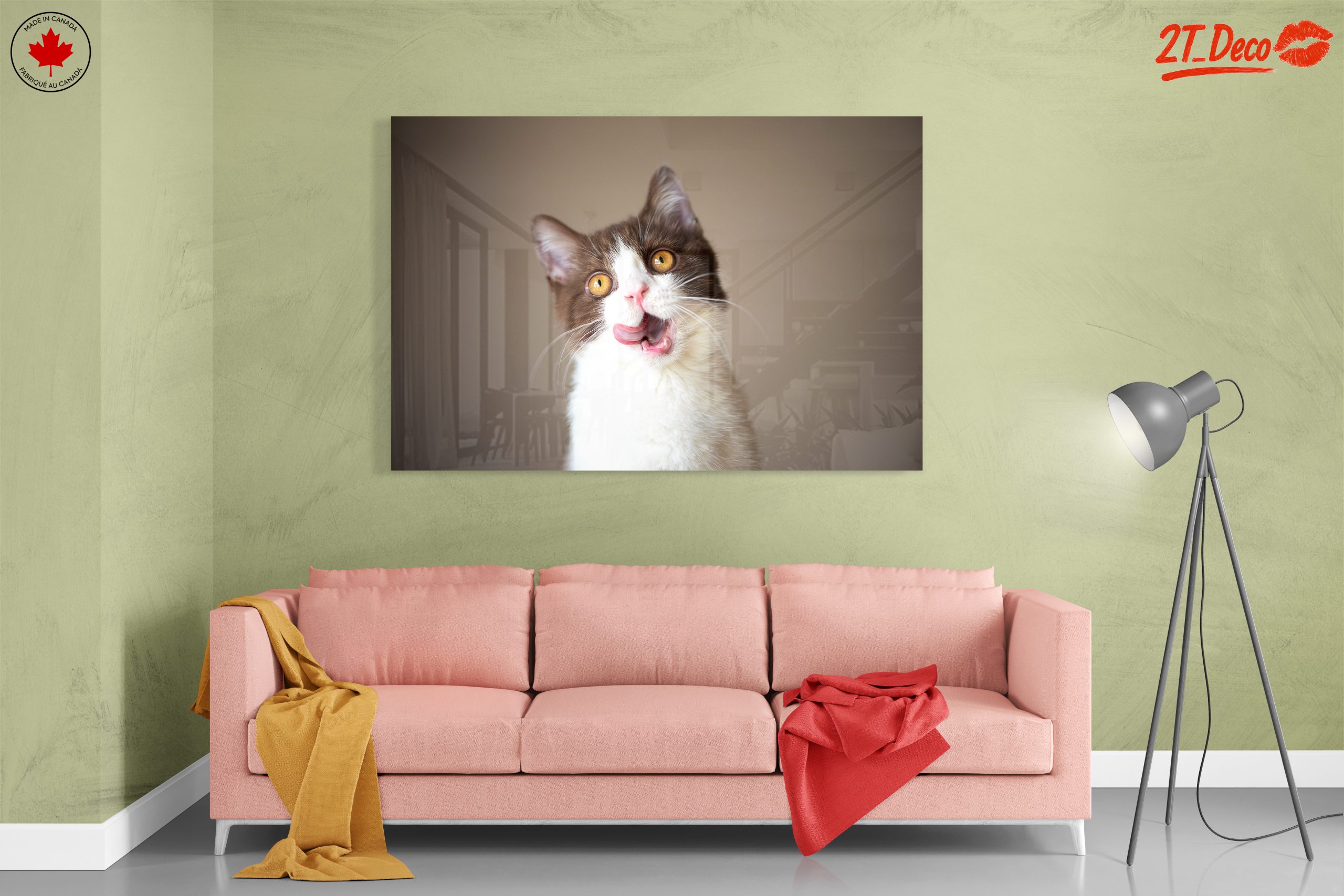 Playful Cat Portrait on Neutral Background - Image 7