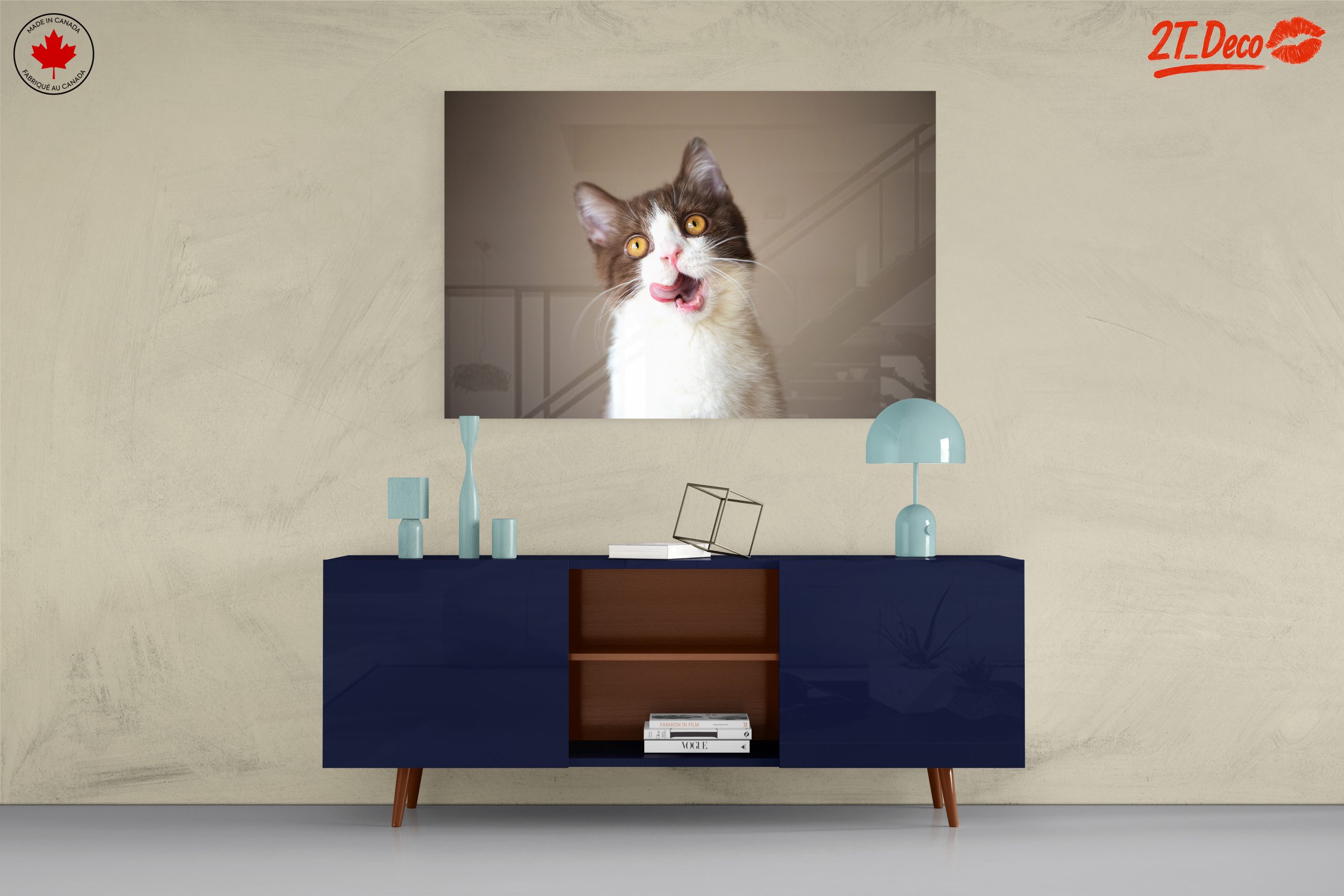 Playful Cat Portrait on Neutral Background - Image 8