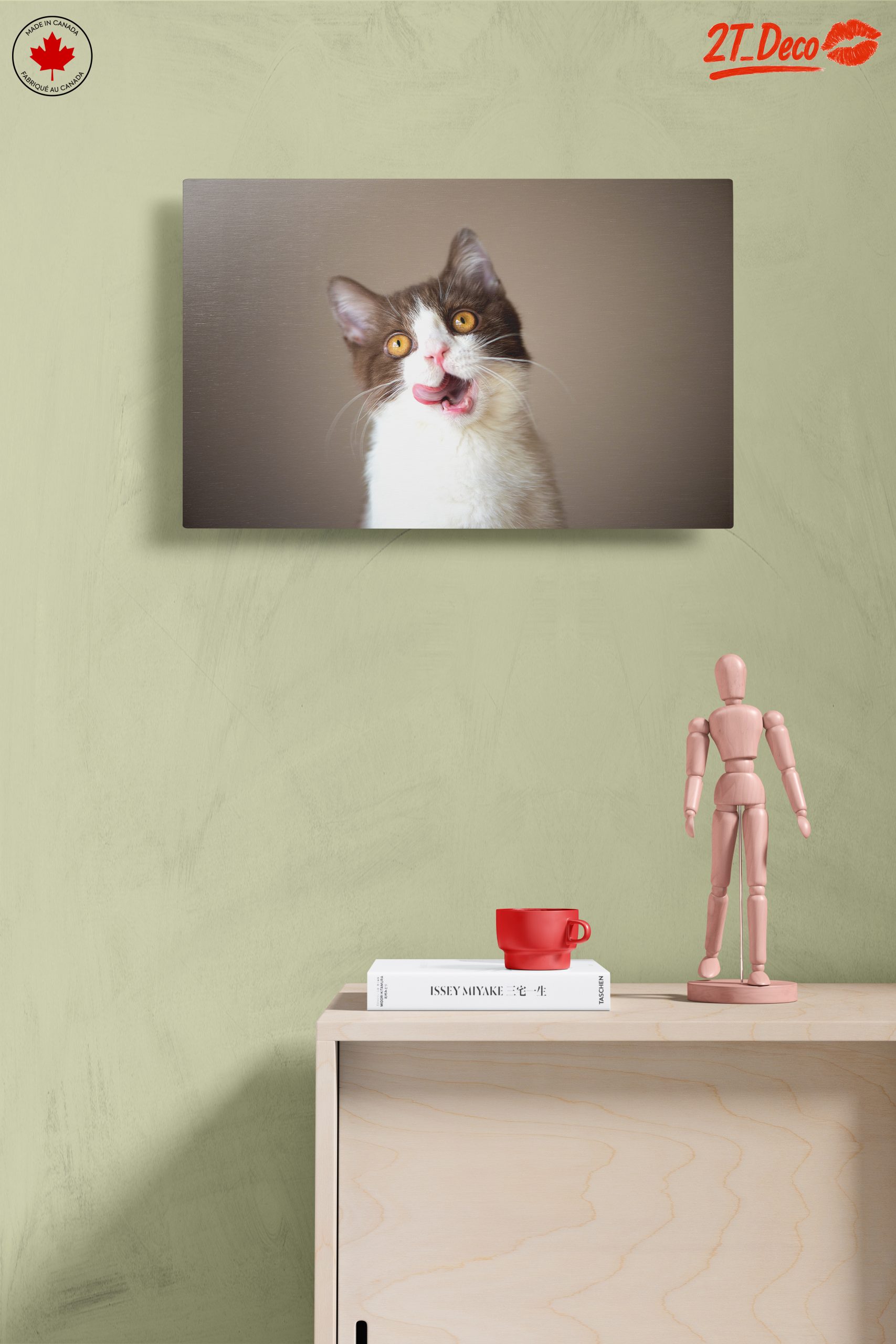 Playful Cat Portrait on Neutral Background - Image 14