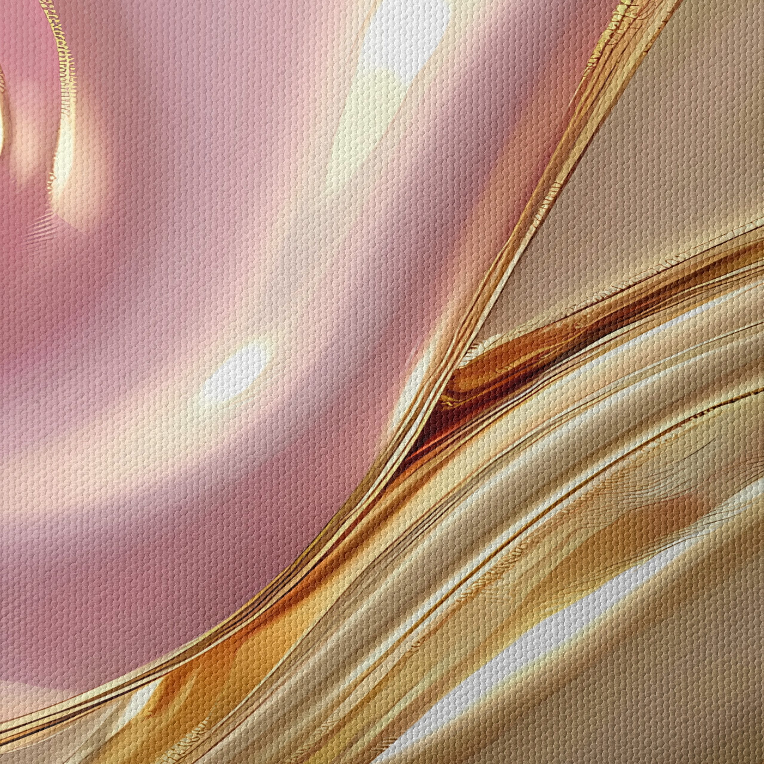 Elegant Abstract Waves in Gold and Pink - Image 4