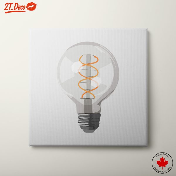Stylized Modern Light Bulb Artwork