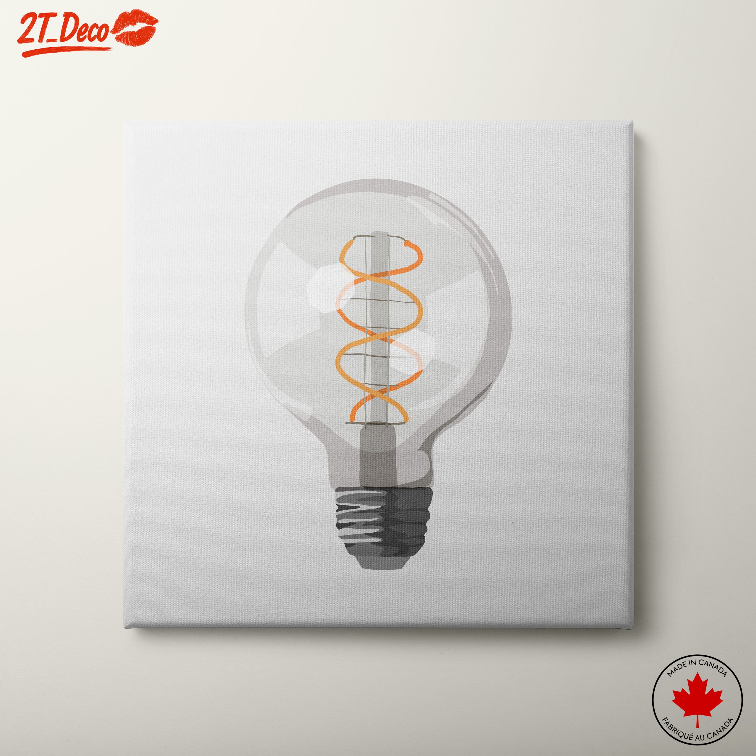 Stylized Modern Light Bulb Artwork